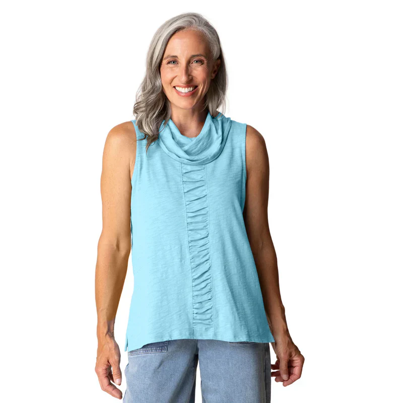 Habitat-H27552-Ruched Panel Tunic-Dew Drop