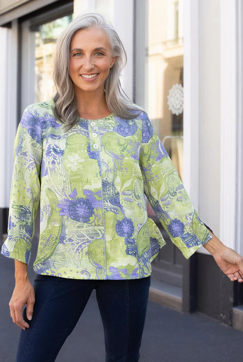 Habitat-H34932-Pleat Back Pullover-Aloe