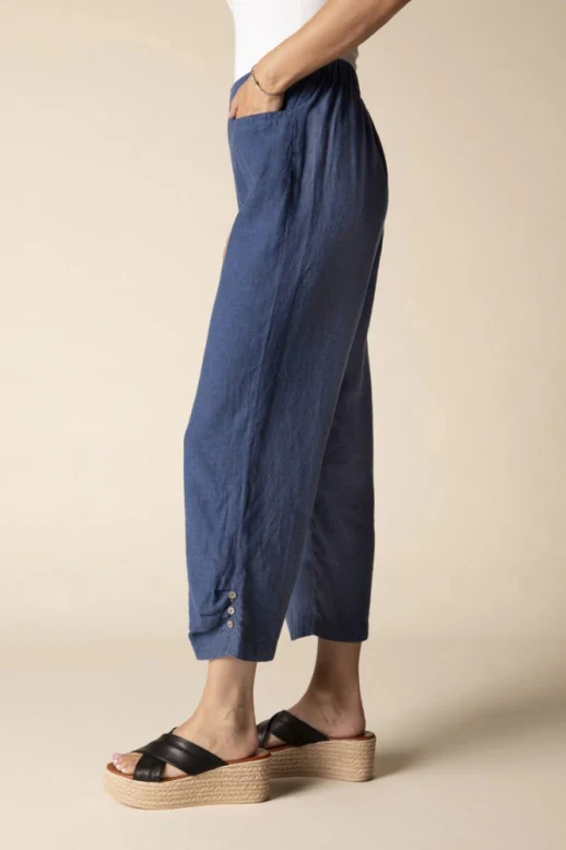 Habitat-H41576S6-Pleat Button Capri-Navy - Image 3