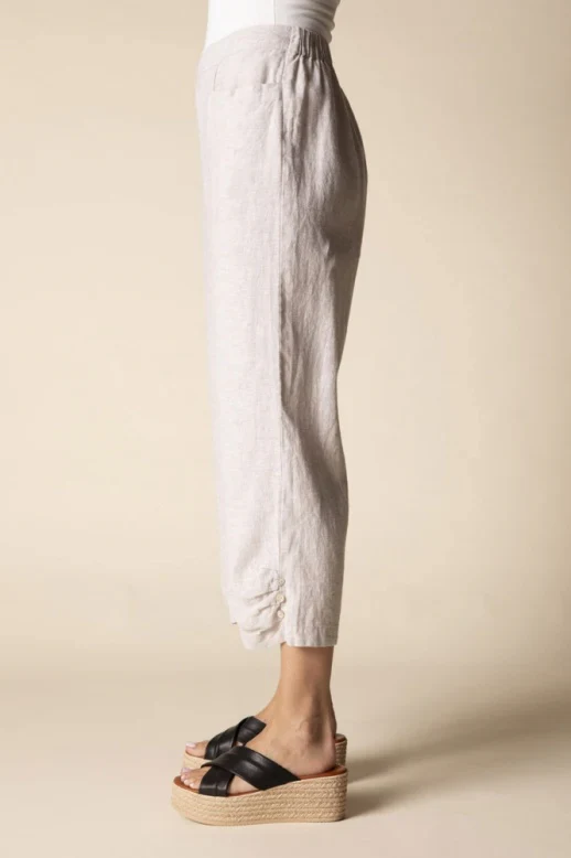 Habitat-H41576S6-Pleat Button Capri-Oatmeal - Image 2