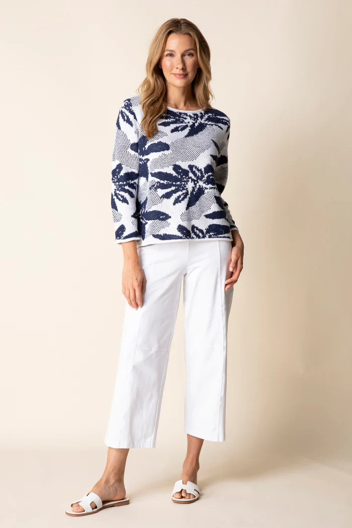 Habitat-H83500- Petal Pullover-Navy