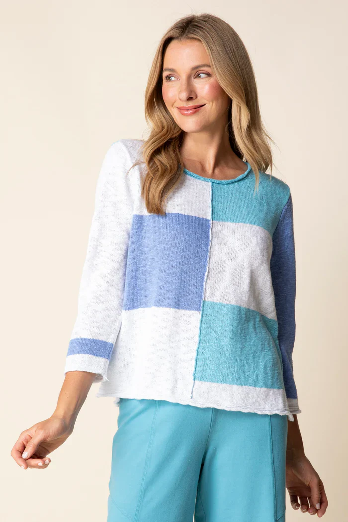 Habitat-H89614-Patch Work Pullover-Topaz - Image 3