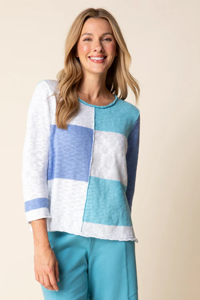 Habitat-H89614-Patch Work Pullover-Topaz - Image 4