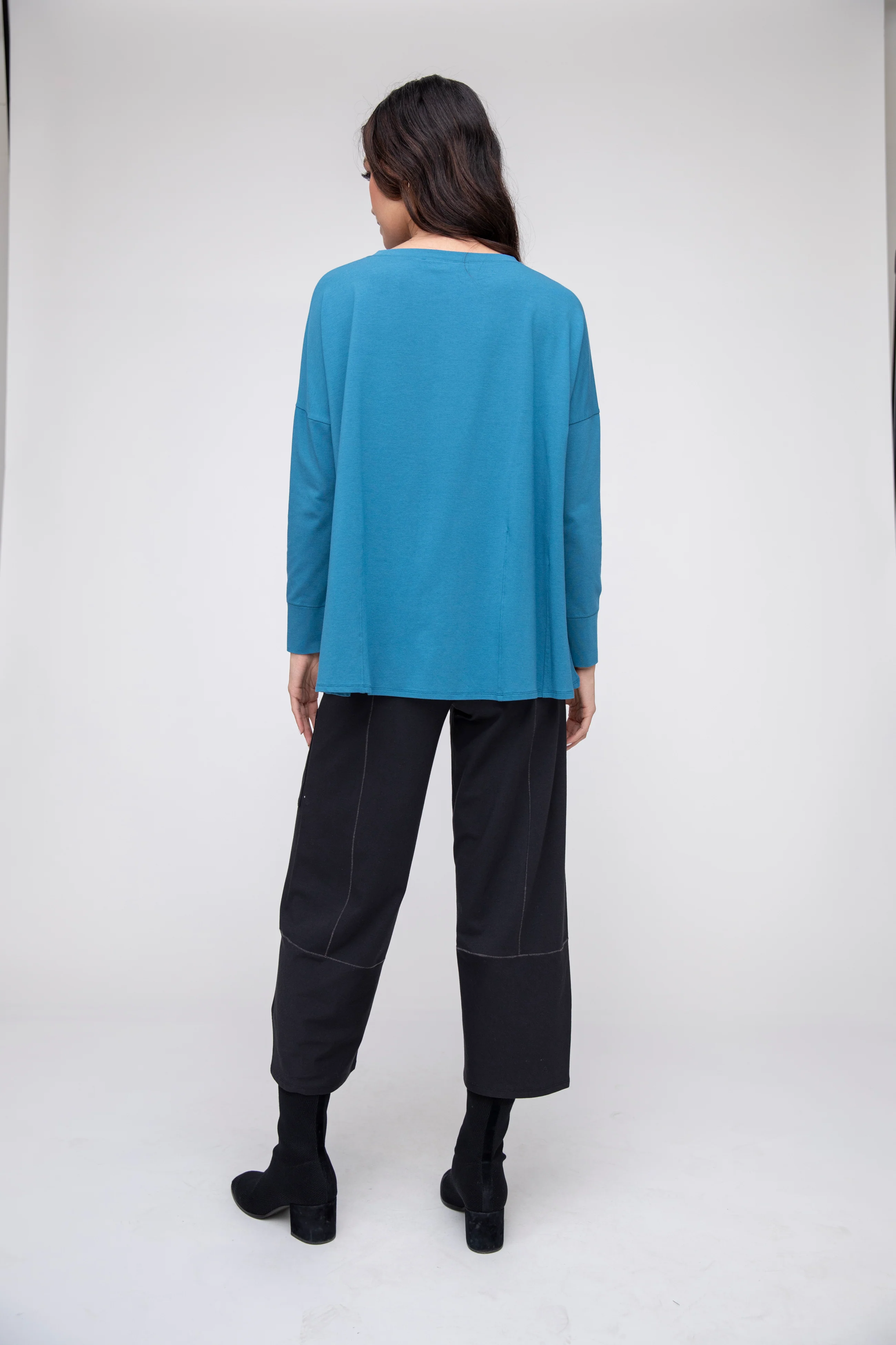 Habitat Liv -L320041F4-Pleat Front Swing Tee-Black - Image 2