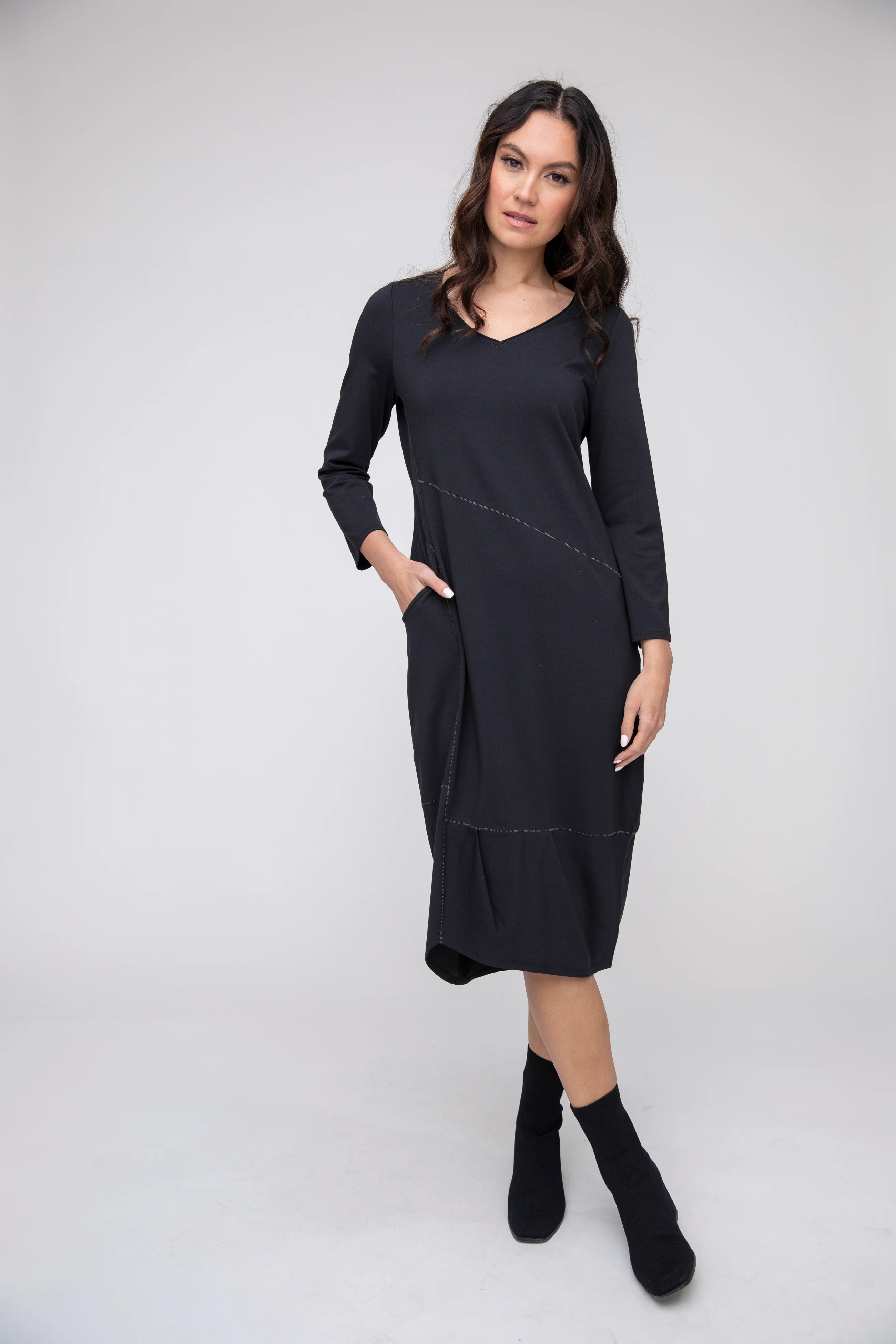 Habitat Liv -L320570-Seamed Dress-Black - Image 2