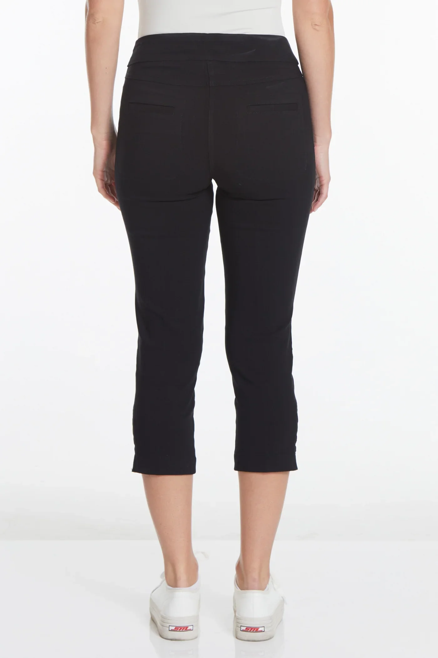 Multiples-M9038PS5-P/O Solid Crop Pant W/Pockets-Black - Image 2