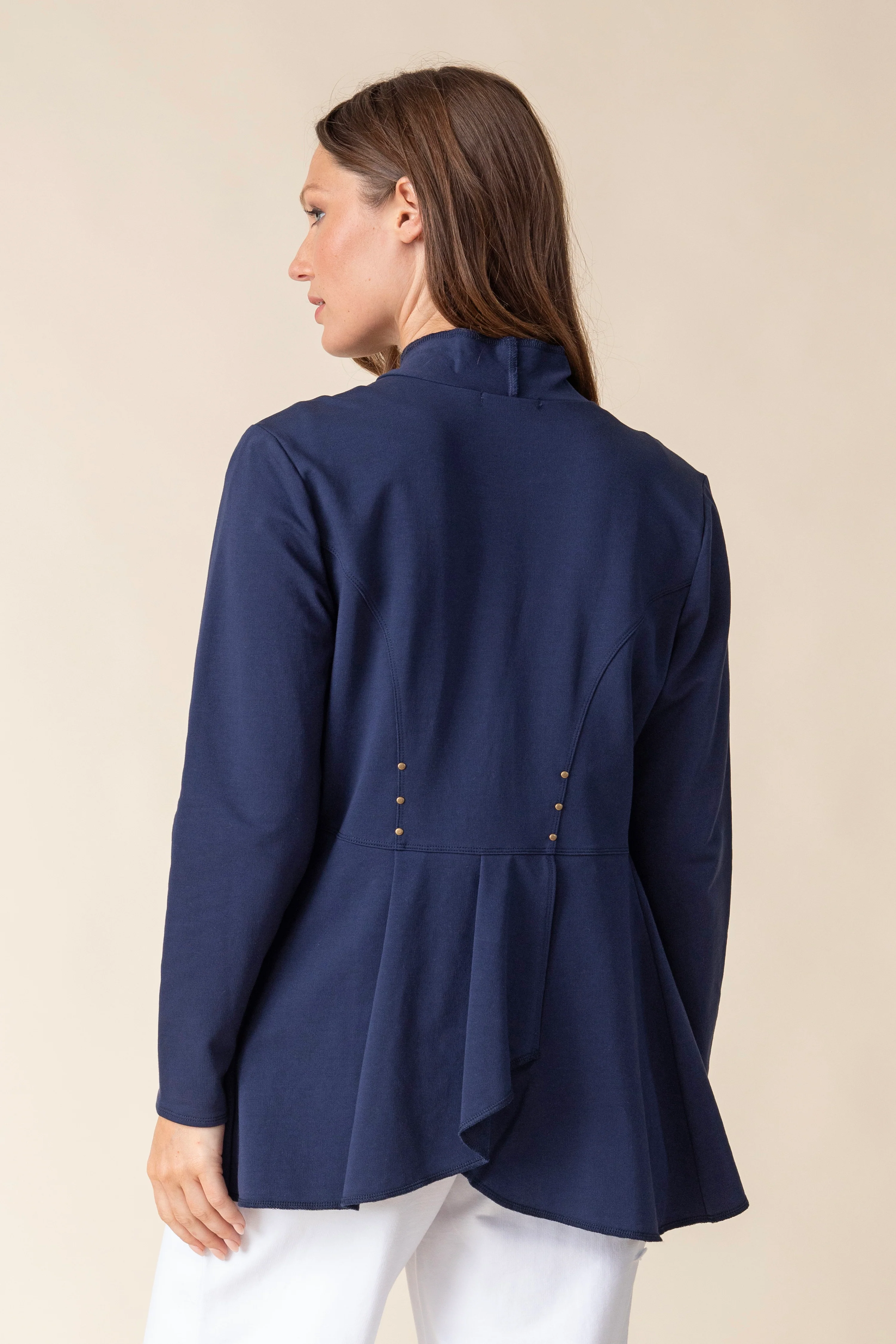 Habitat -H69330S5-Drape Front Jacket-Navy - Image 2