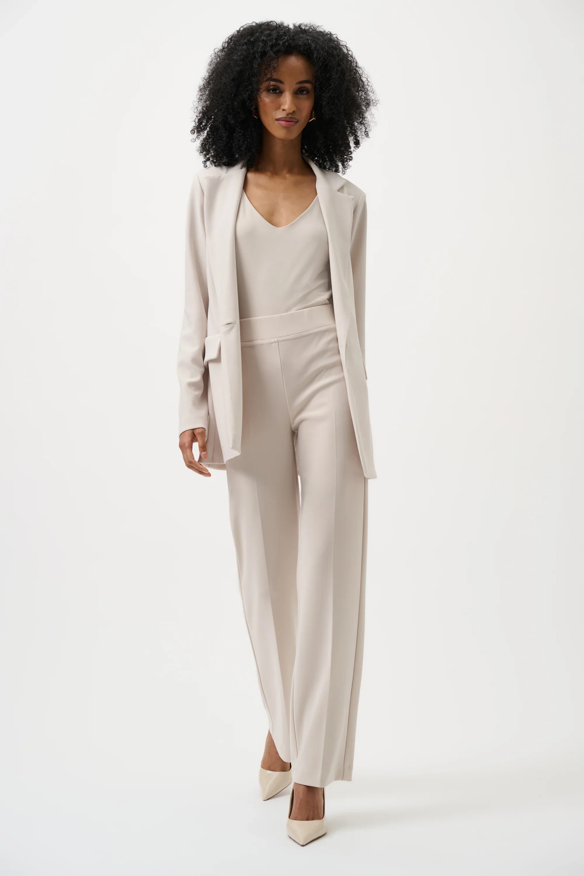 Joseph Ribkoff - 153088CO - Wide Leg Pant - Essential - Moonstone - Image 3