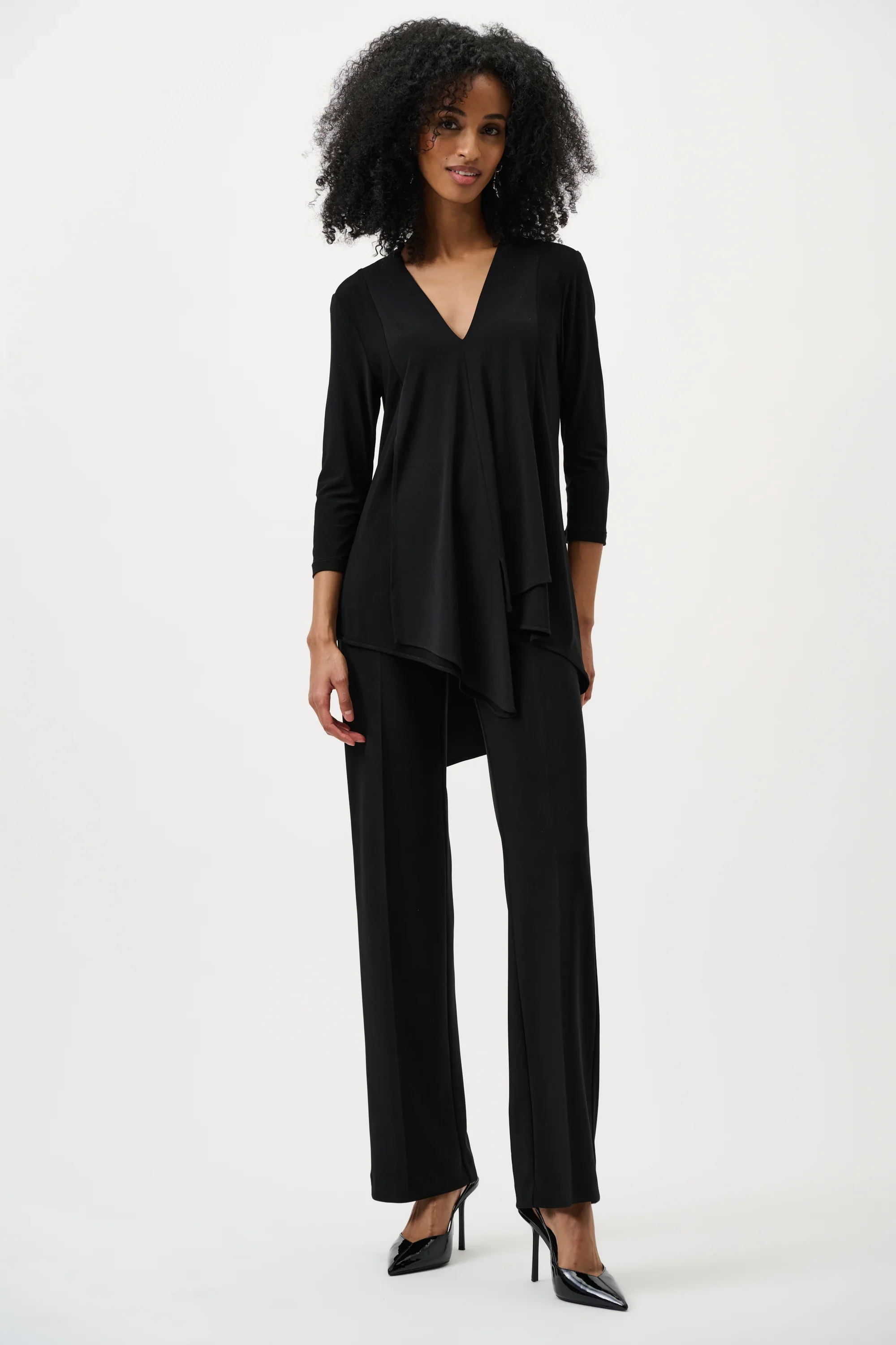 Joseph Ribkoff - 153088 - 11 - Wide Leg Pant - Black - Image 2