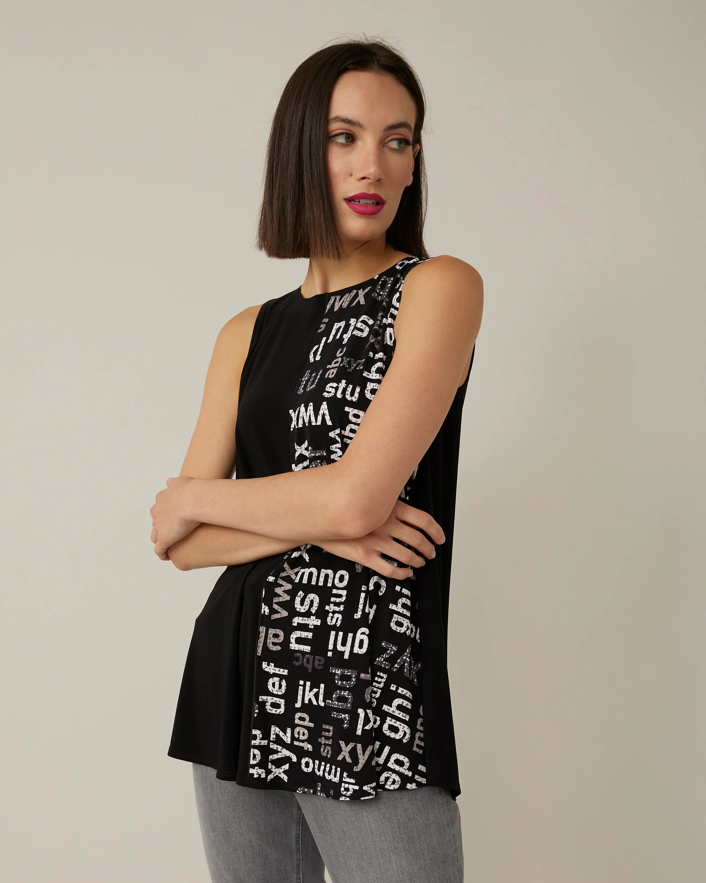 Joseph Ribkoff - 221274- Top - Black/Vanilla - Image 5