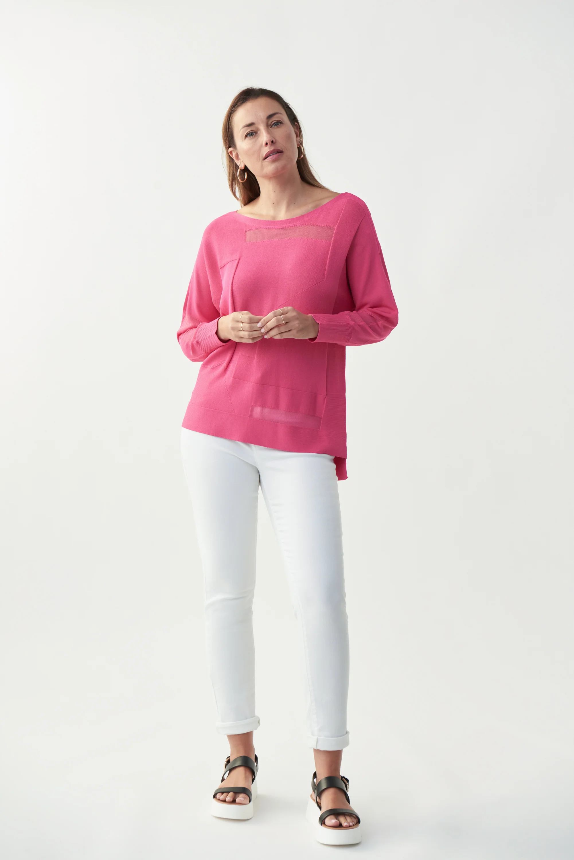 Joseph Ribkoff - 221909 Top - Raspberry - Image 6