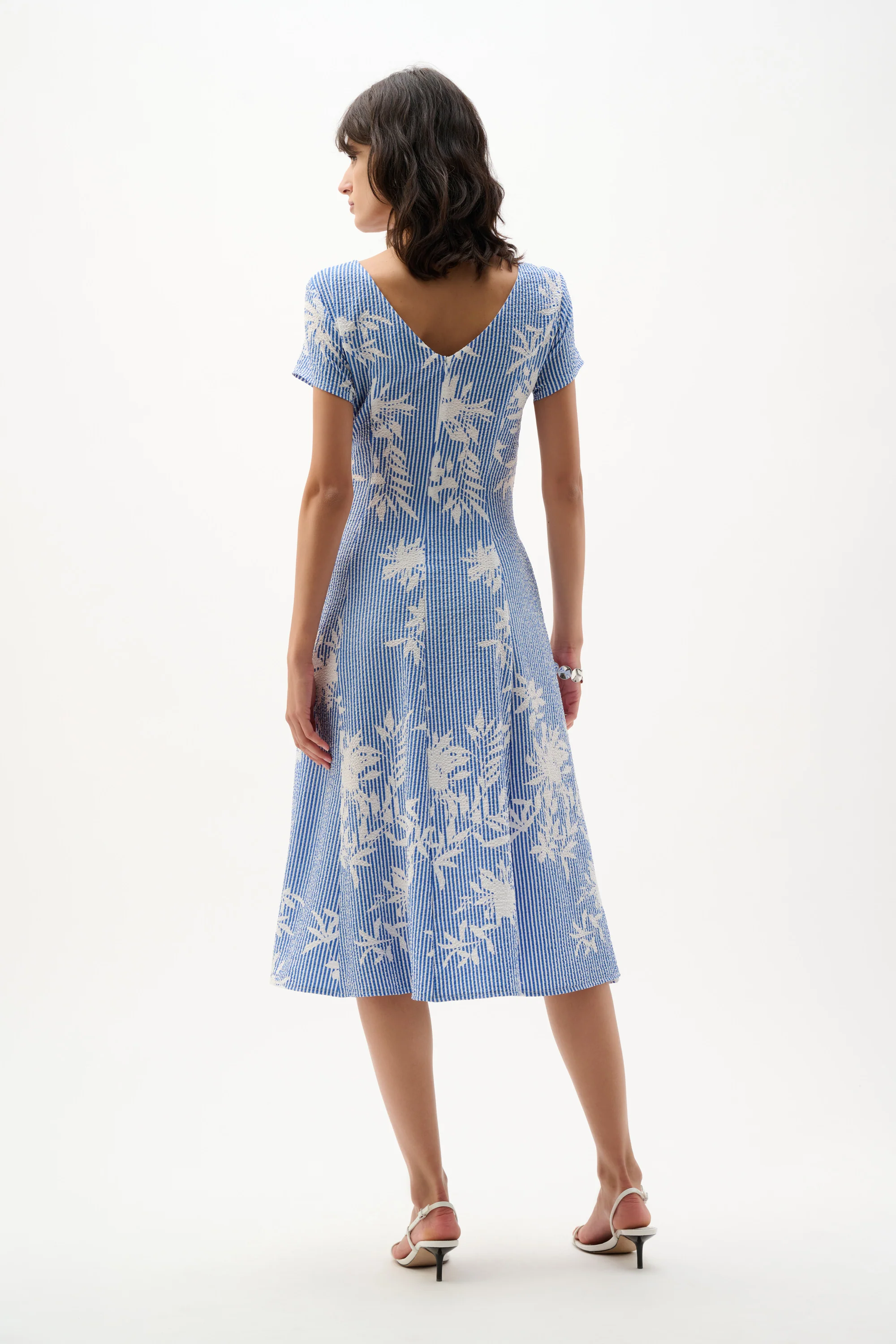 Joseph Ribkoff-262191-4473-Dress-Vanilla/Blue - Image 4