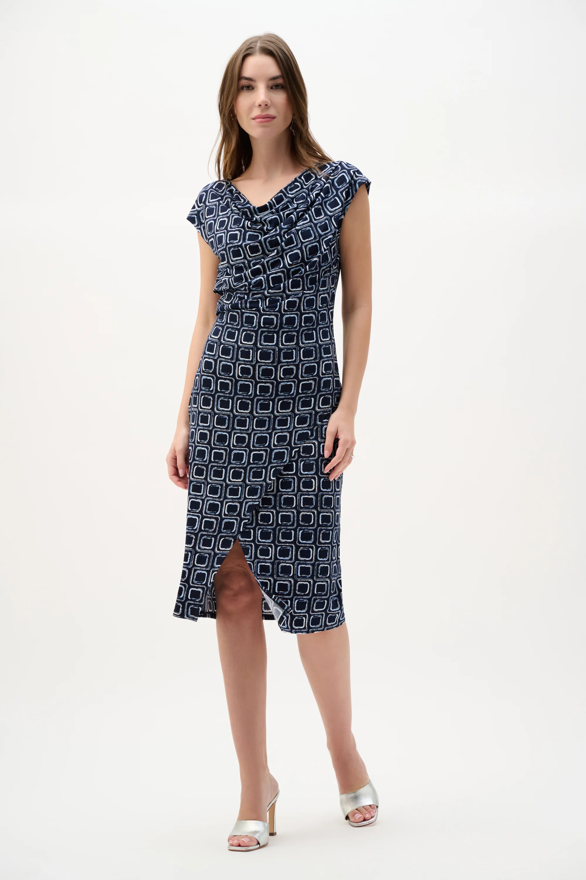 Joseph Ribkoff-262246-3316-Dress-Midnight Blue/Multi - Image 2