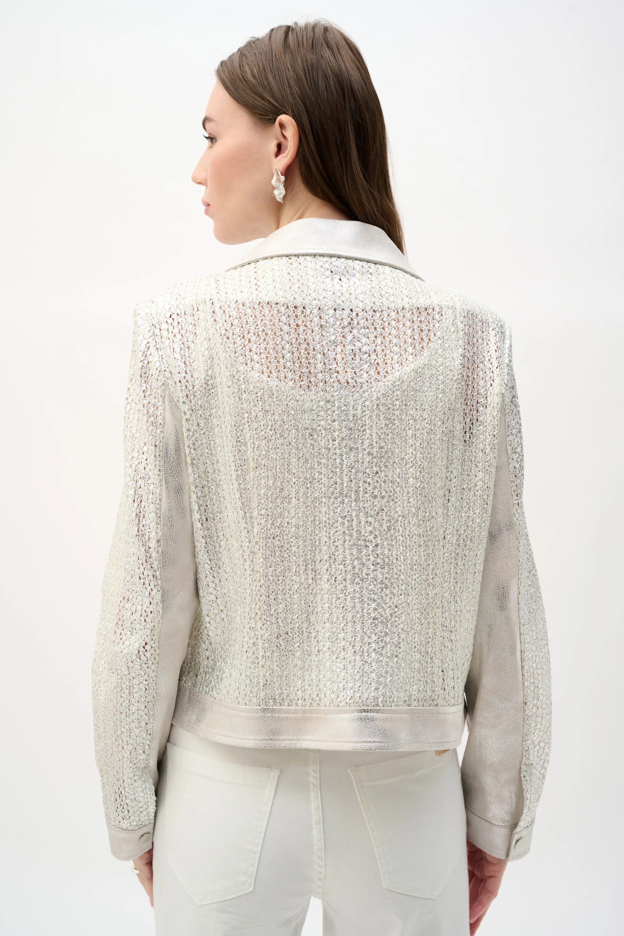 Joseph Ribkoff-262902-3860-Jacket-Champagne/Silver - Image 3