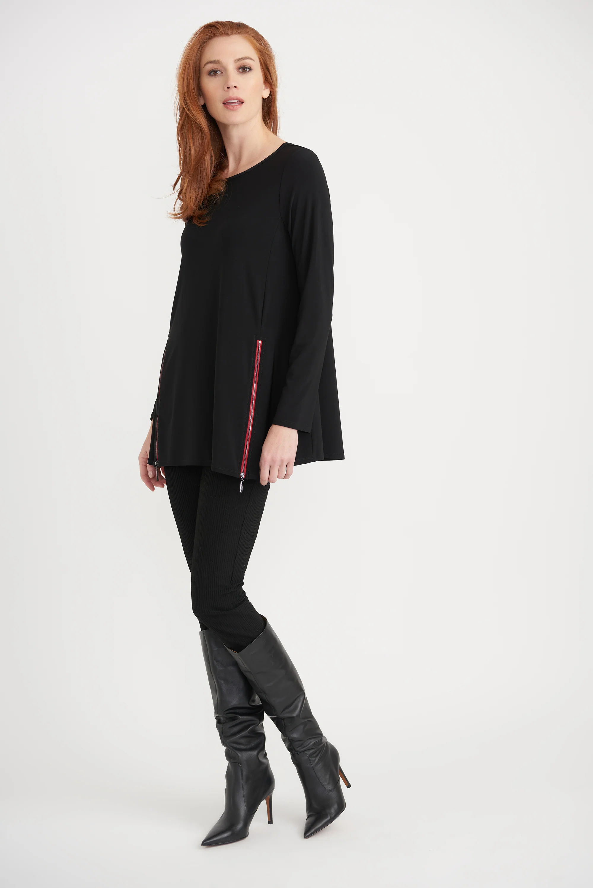 Joseph Ribkoff Fall 2020 Tunic 203303 Black - Image 3
