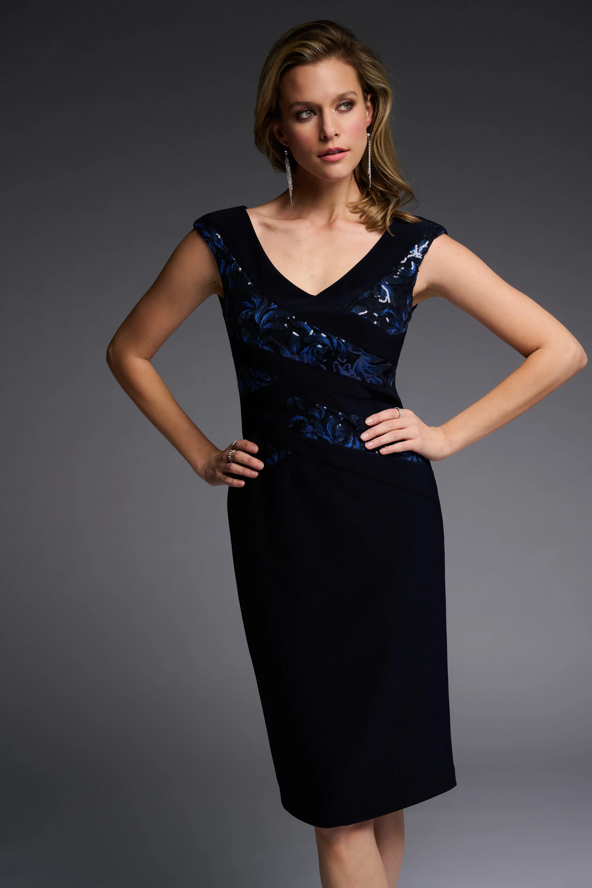Joseph Ribkoff - Dress - 223729 - Midnight Blue - Image 3