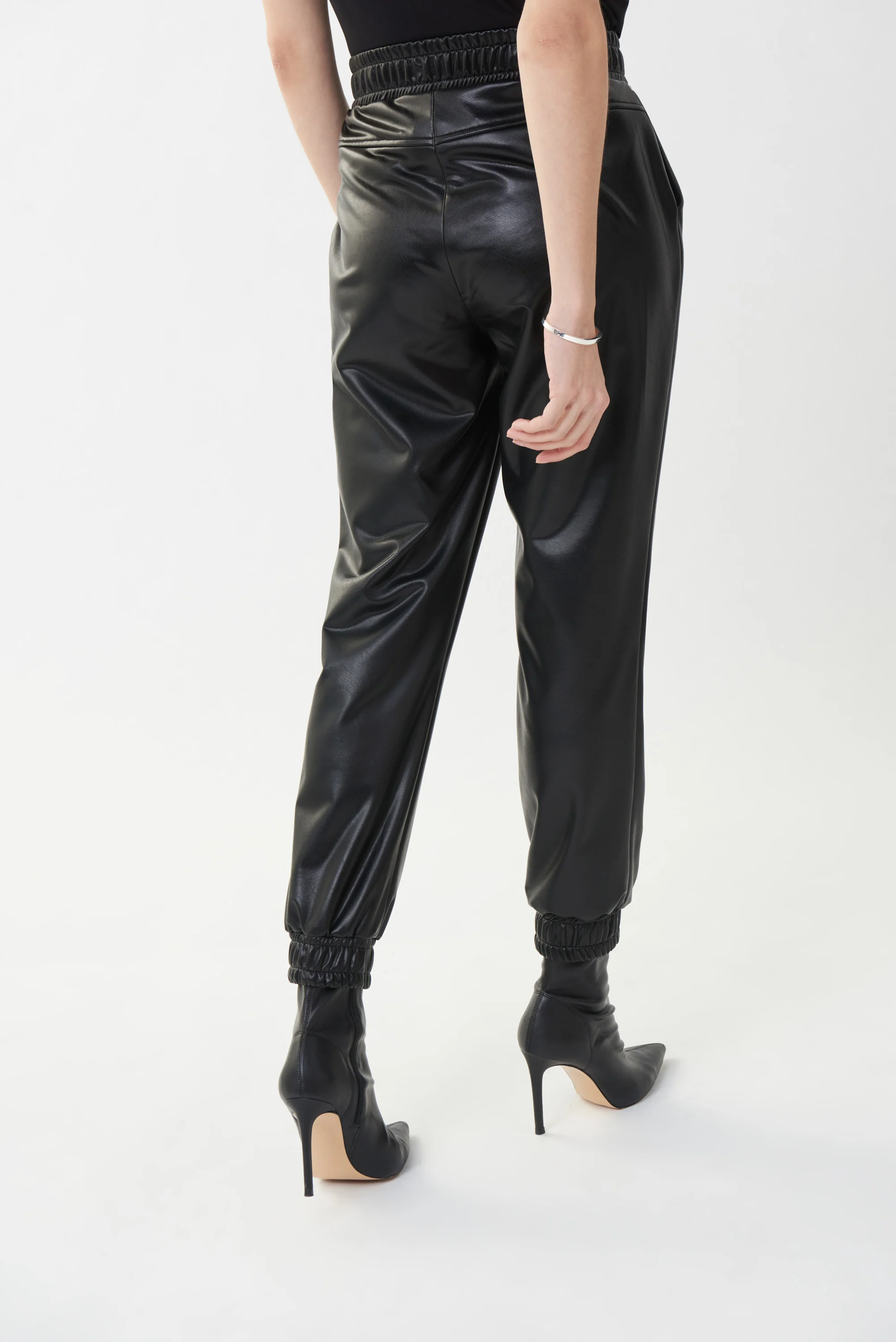 Joseph Ribkoff - Faux Leather Joggers Style - 223166 - Image 6