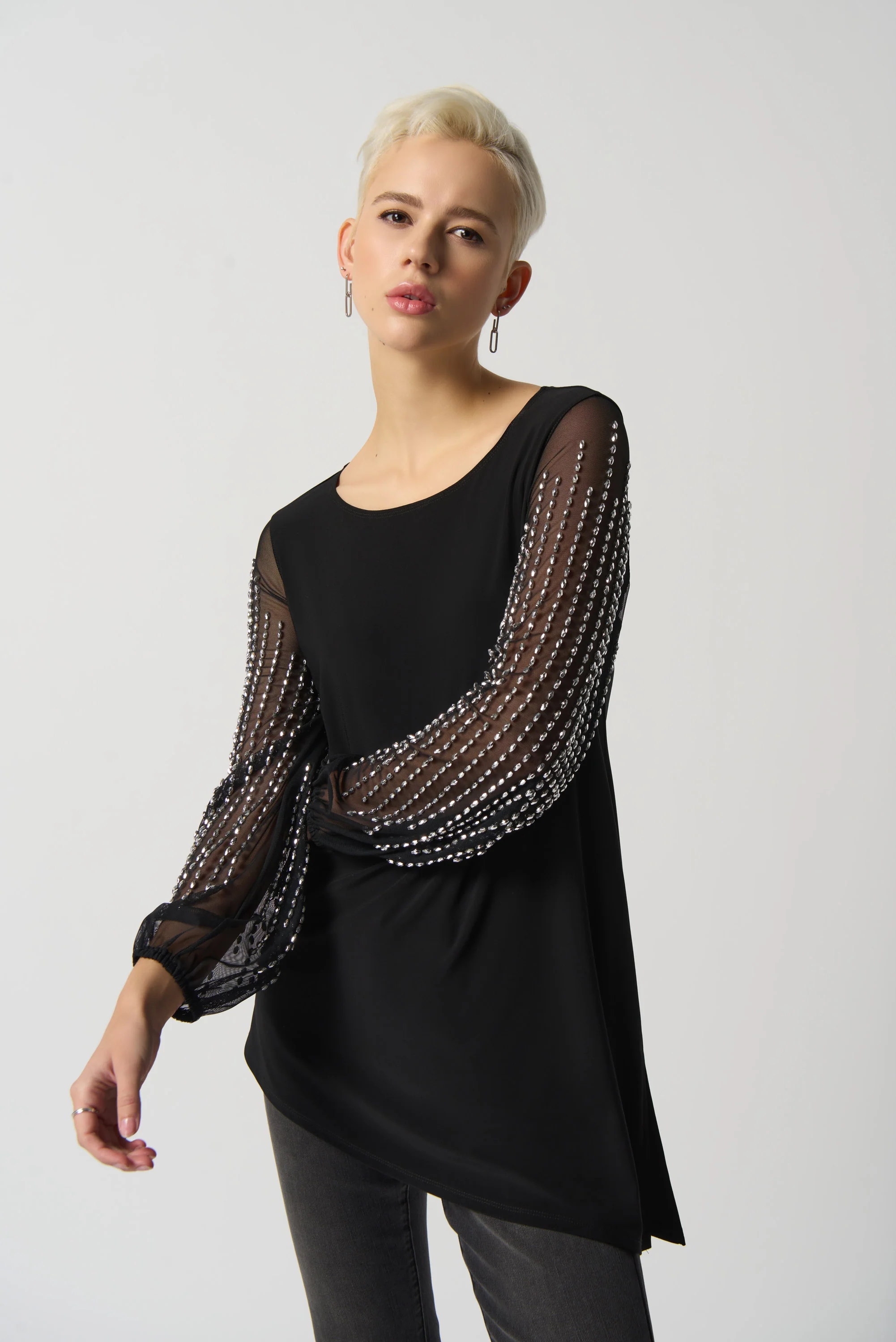 Joseph Ribkoff-233002-Tunic-Black - Image 2