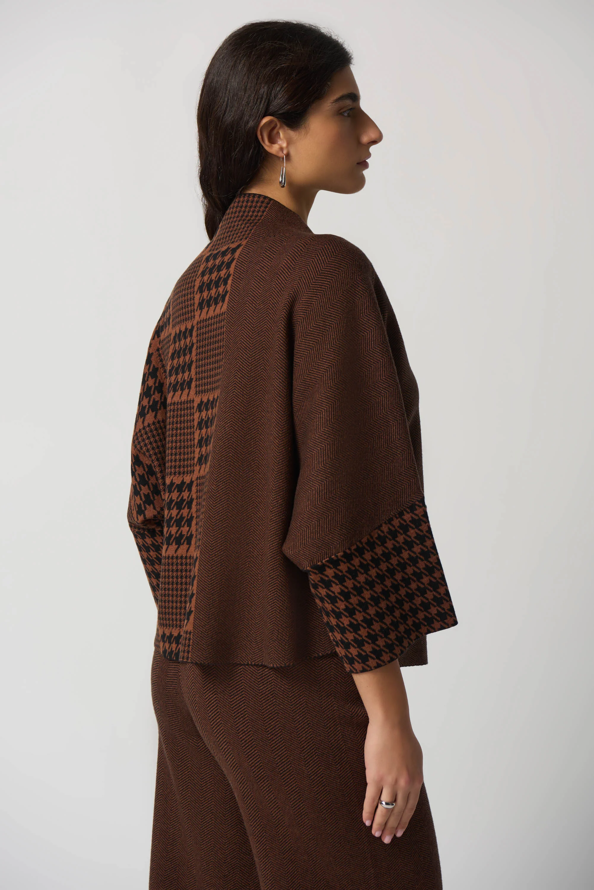 Joseph Ribkoff-233903-Top-Black/Toffee - Image 3
