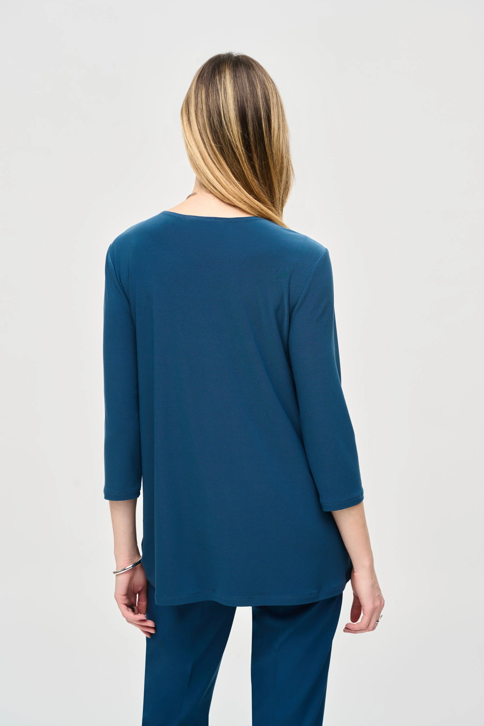 Joseph Ribkoff -243075-Top-Midnight Blue - Image 3