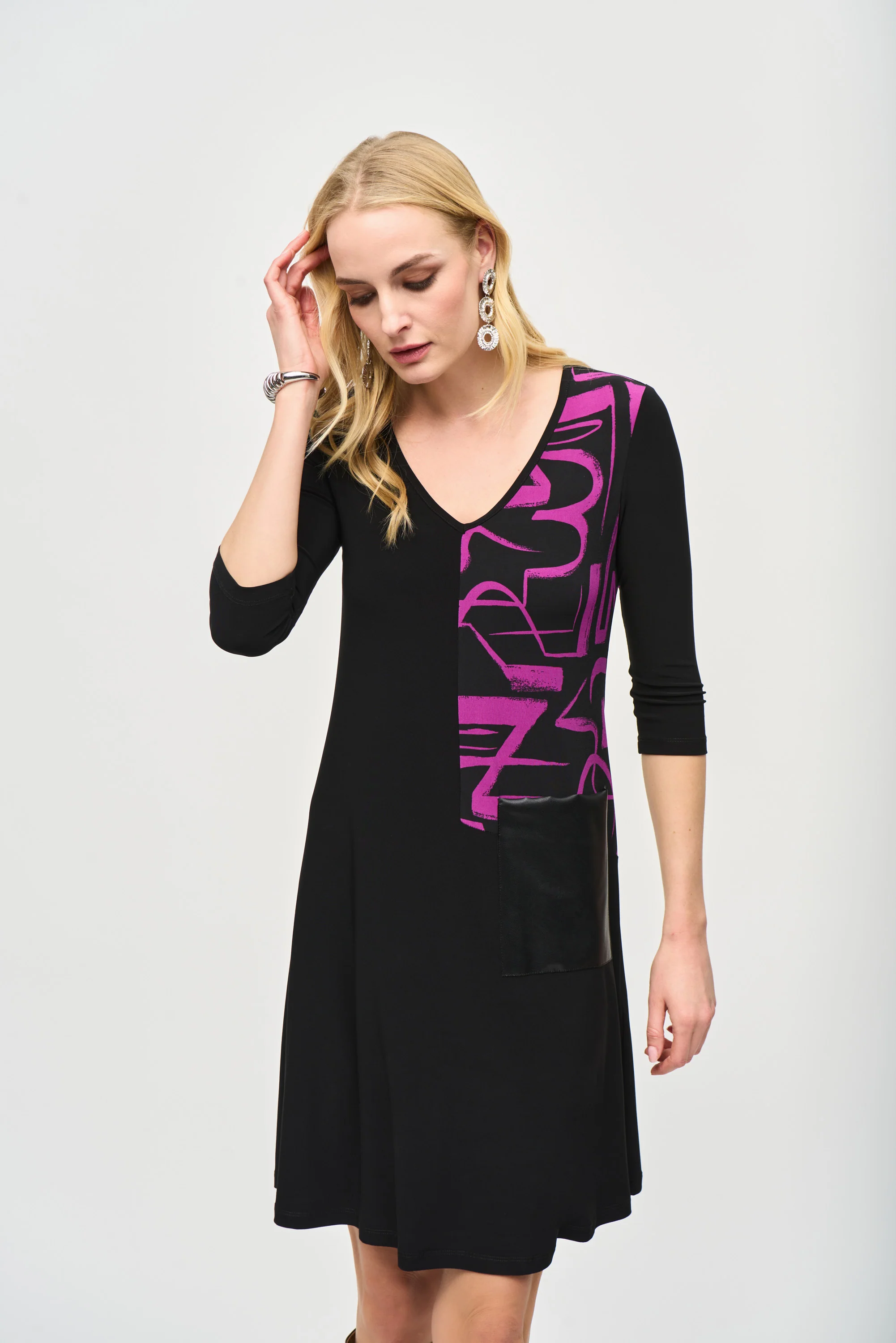 Joseph Ribkoff -243210-Dress- Black/Empress
