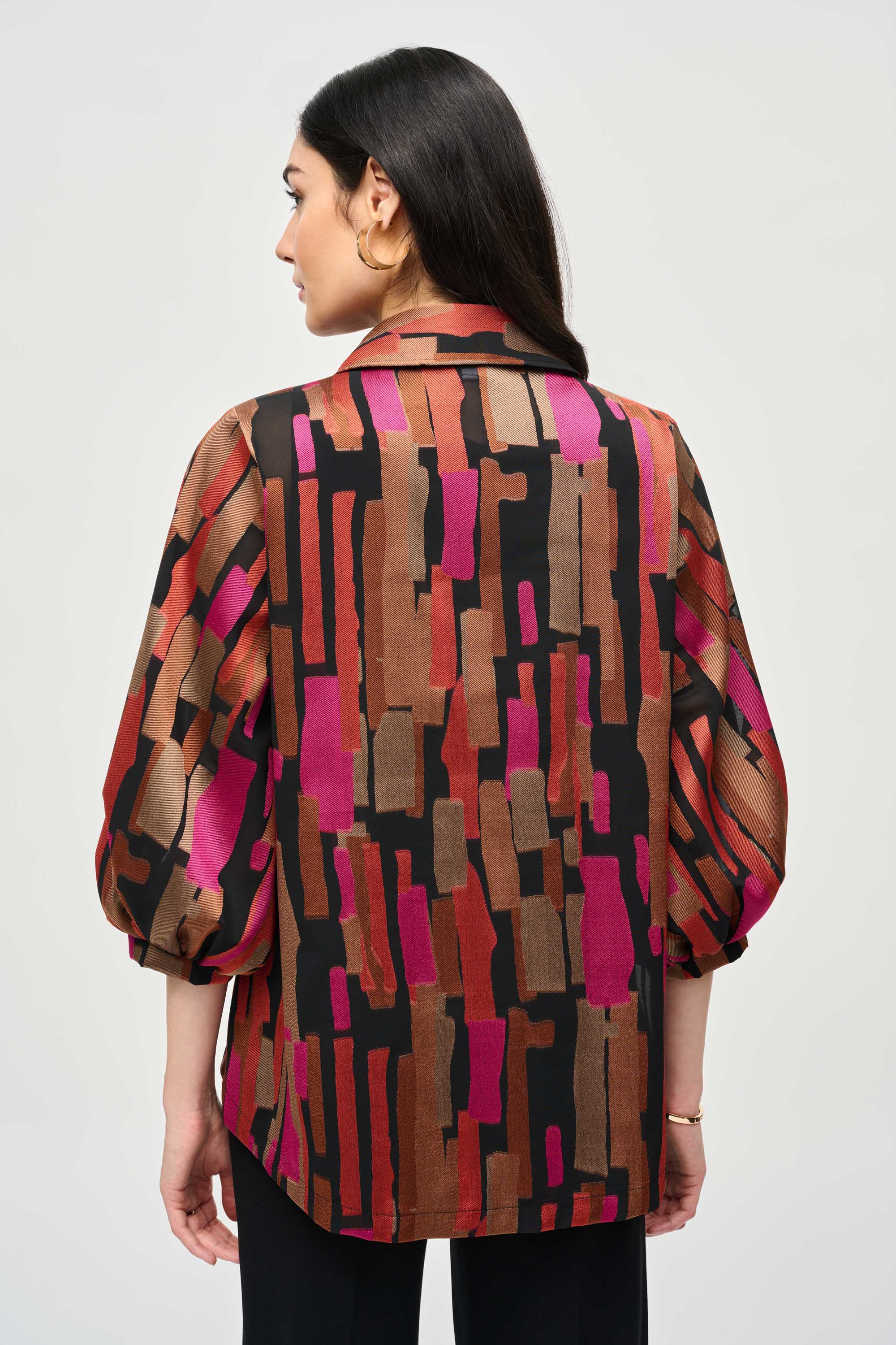 Joseph Ribkoff -243239-Jacket- Black/Multi - Image 4