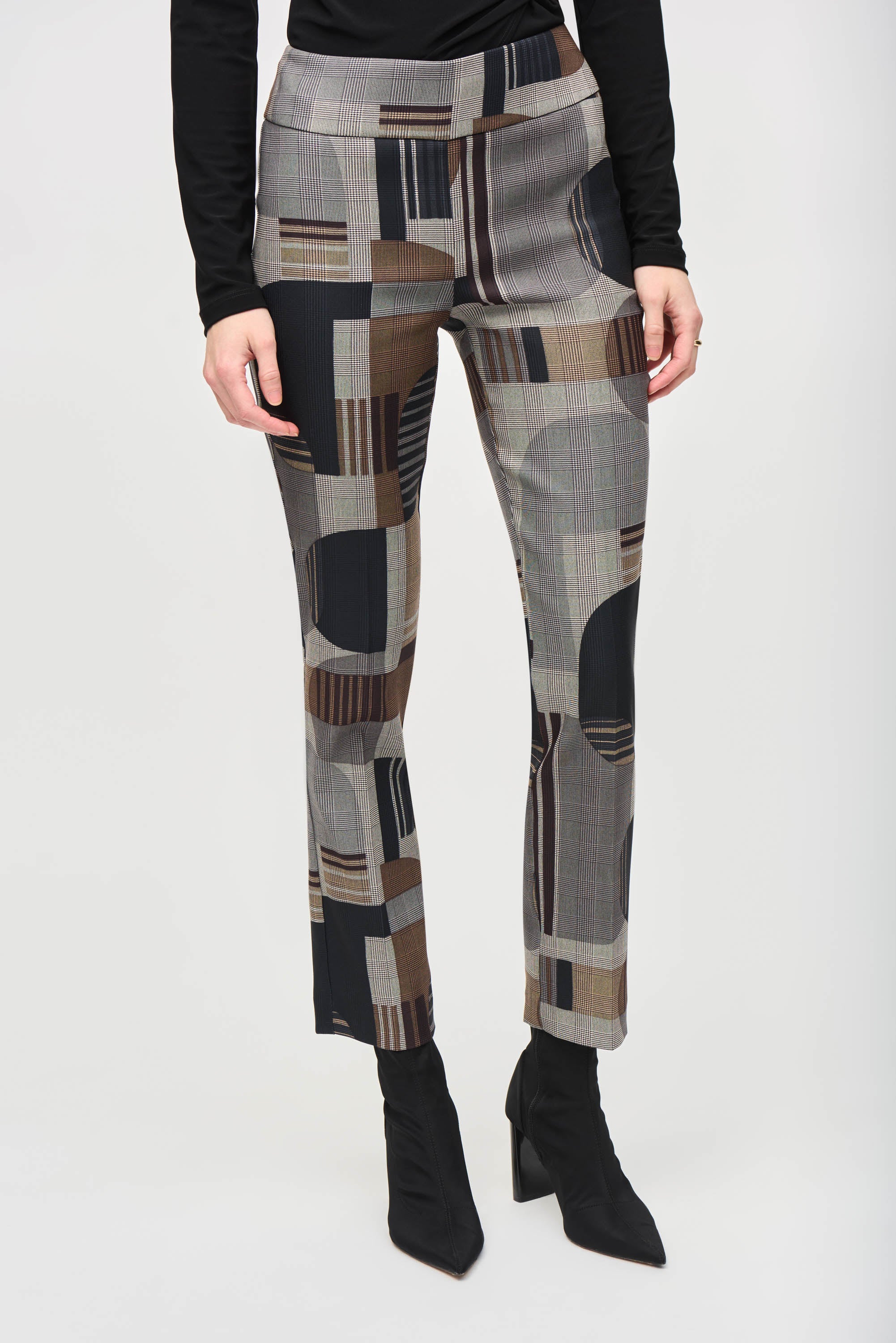 Joseph Ribkoff -243299-Pant- Black/Multi - Image 2