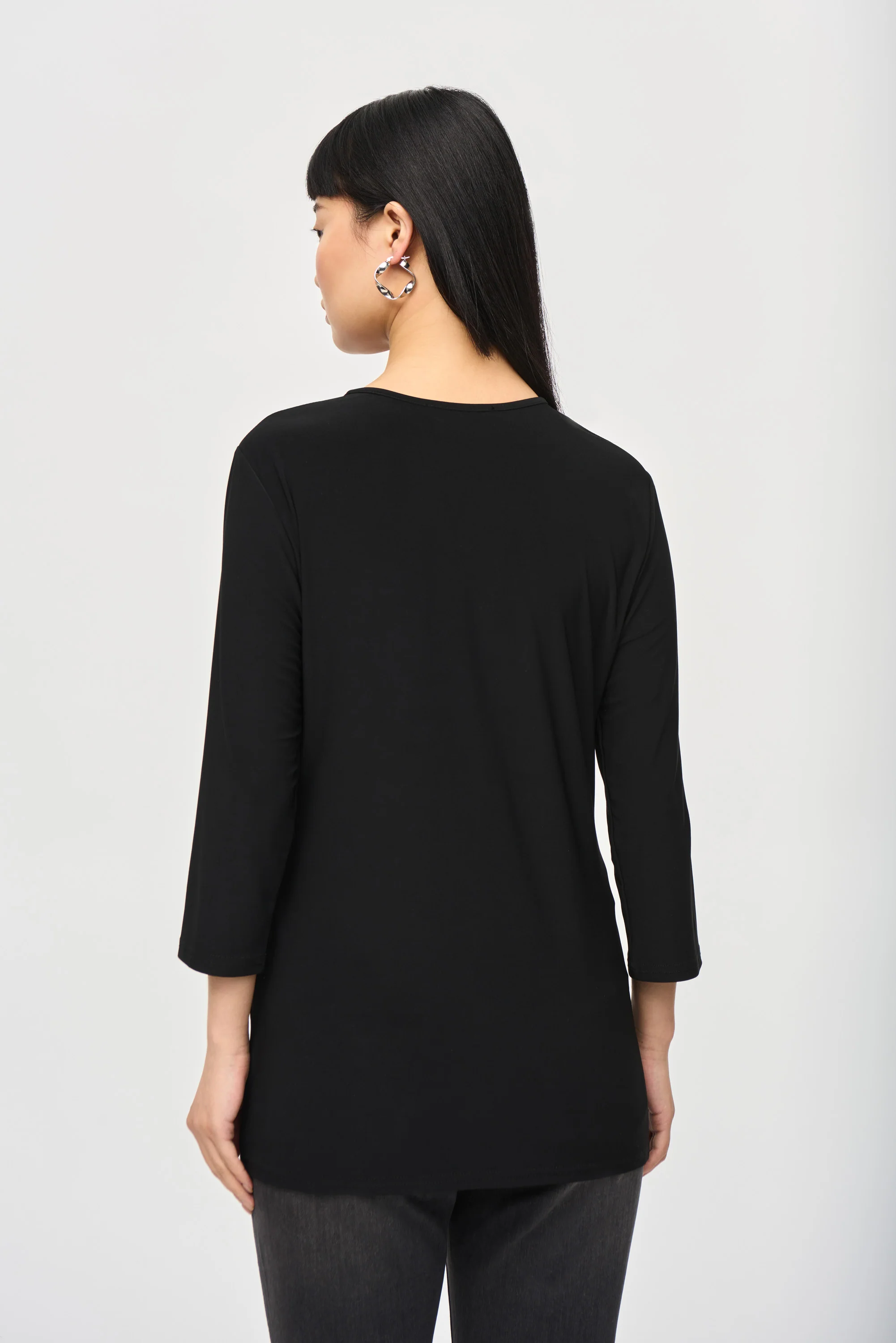 Joseph Ribkoff -243332-Tunic-Black - Image 4