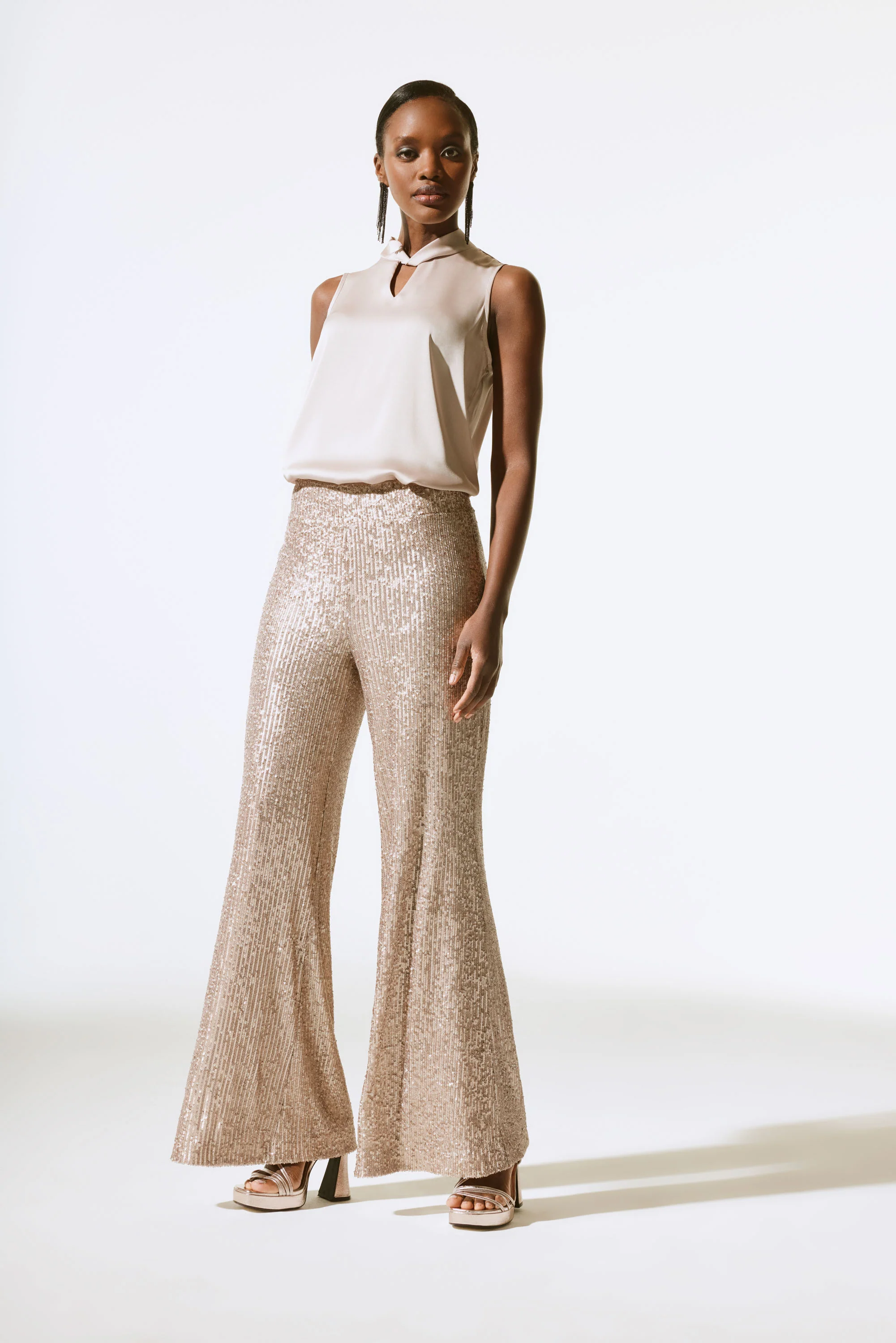 Joseph Ribkoff -243773-Pant-Matte Gold - Image 2