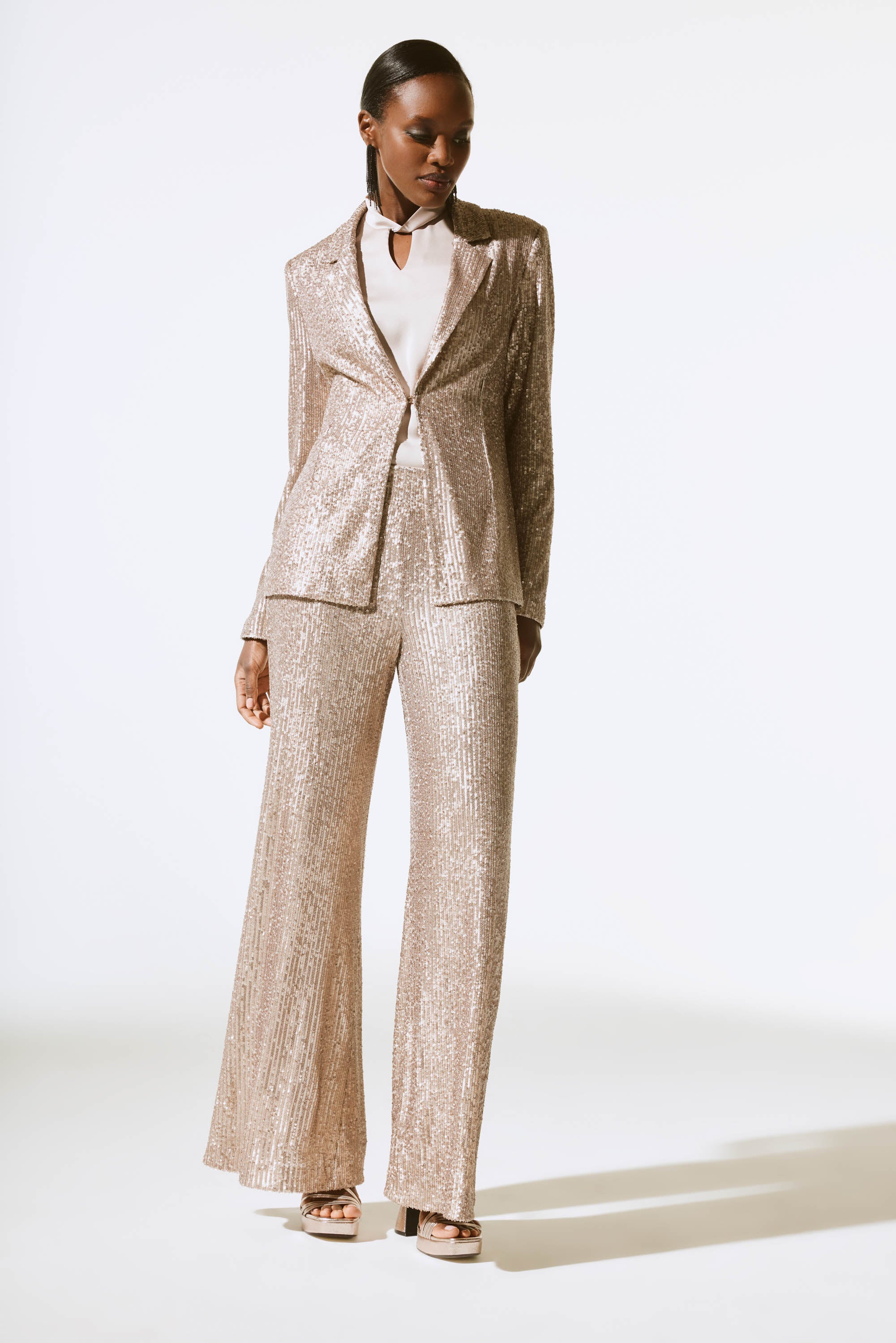 Joseph Ribkoff -243773-Pant-Matte Gold - Image 3