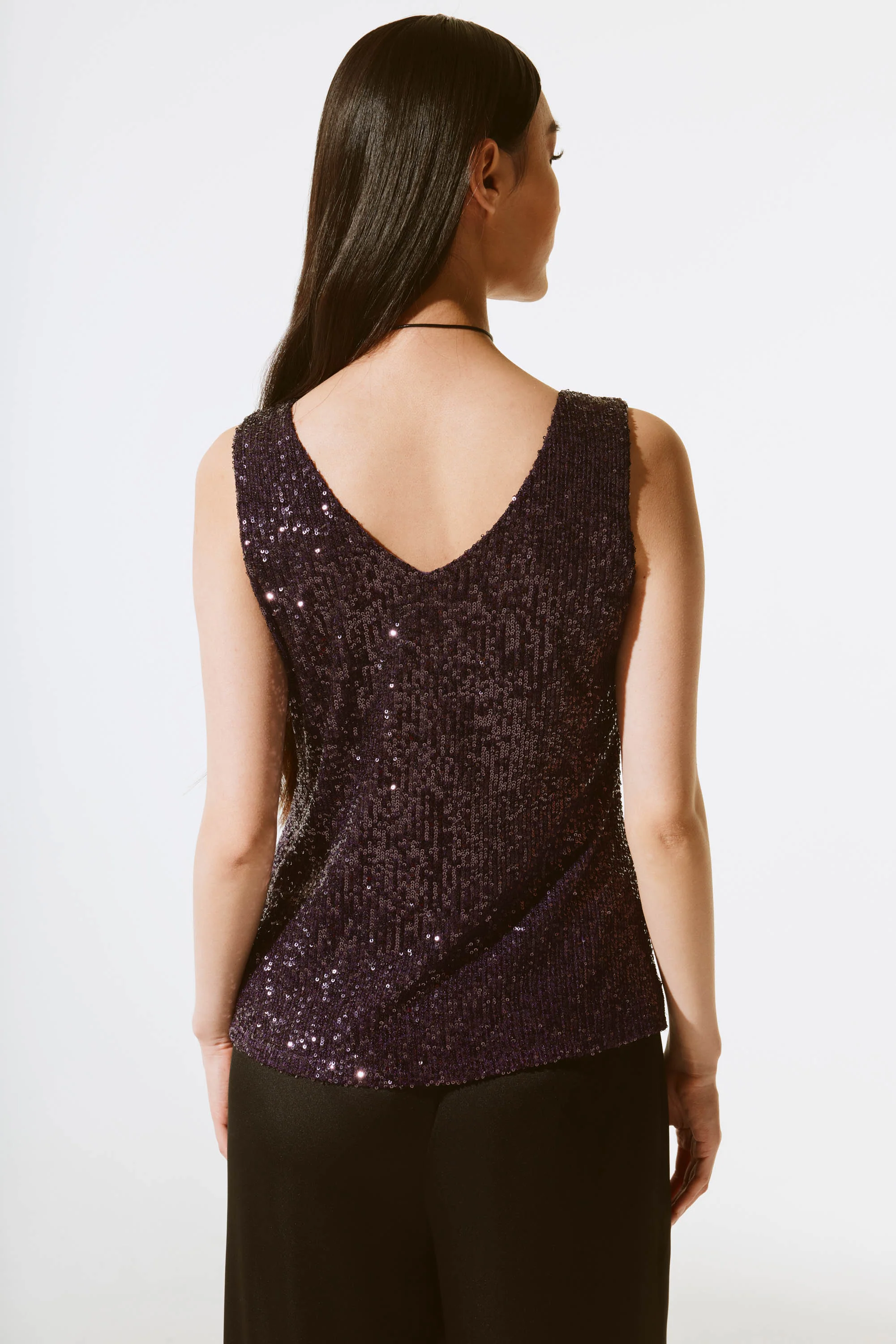 Joseph Ribkoff -243789-Top-Matte Silver - Image 3
