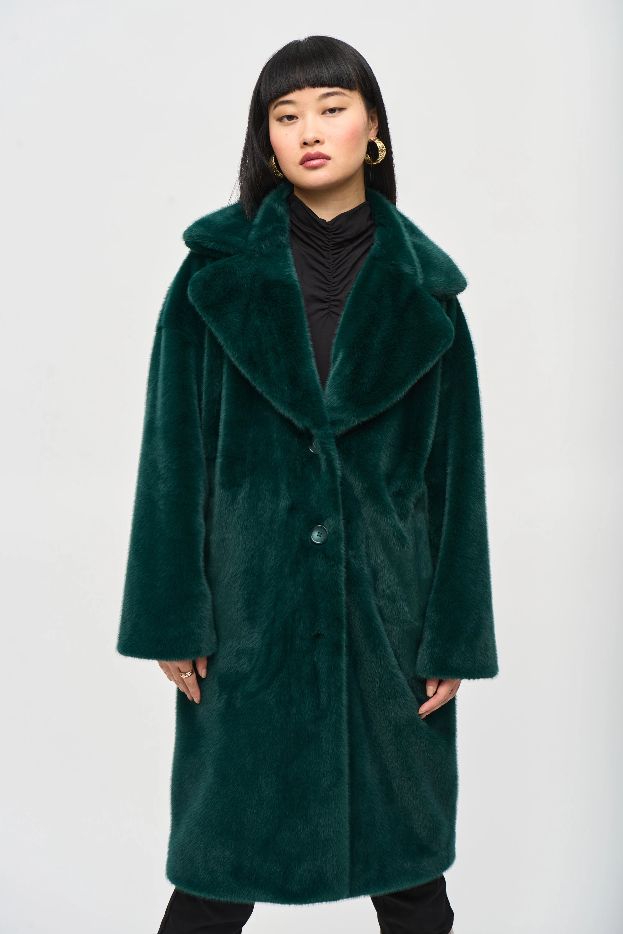 Joseph Ribkoff -243902-Coat-Absolute Green - Image 2