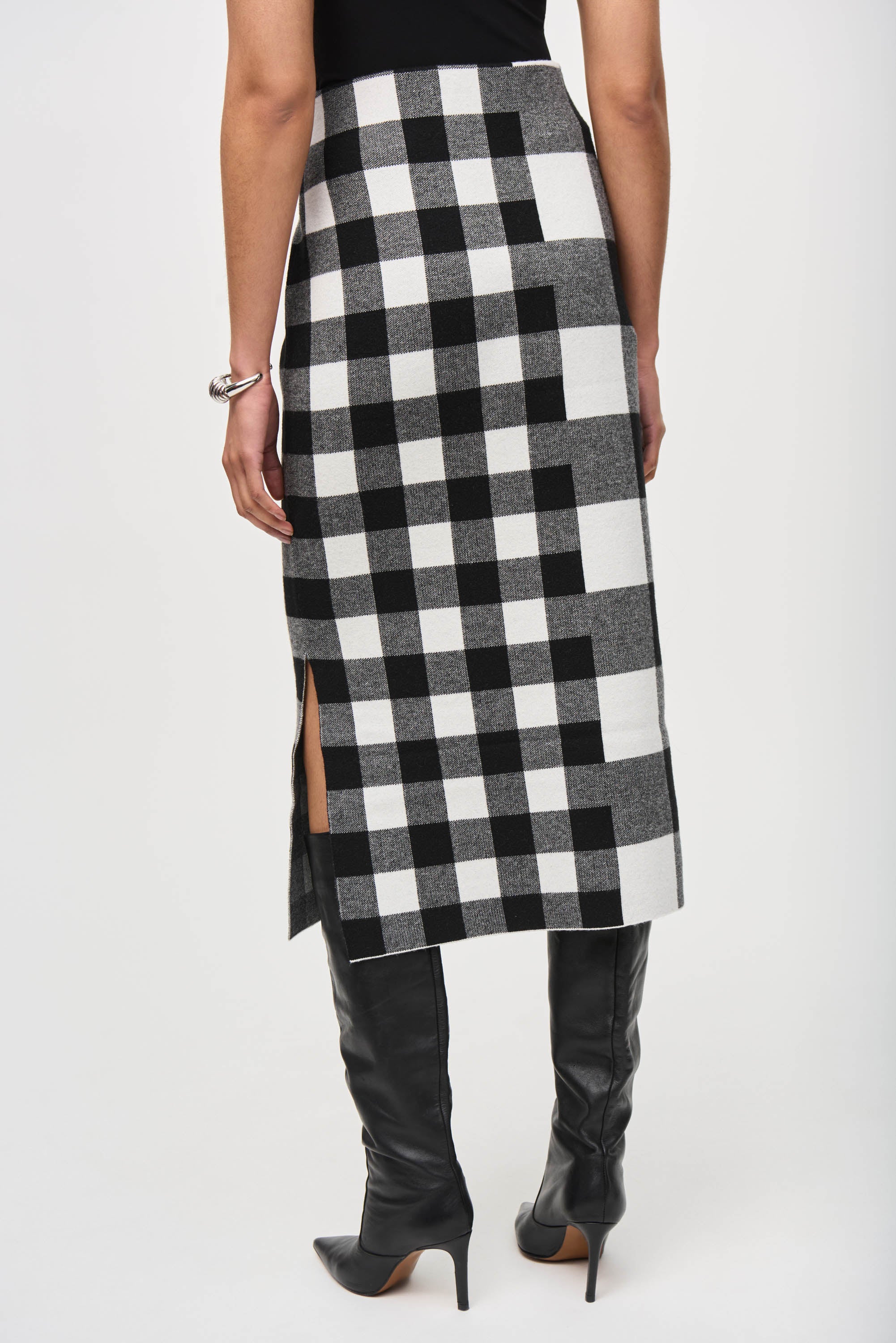 Joseph Ribkoff -243947-Skirt-Black/Vanilla - Image 5