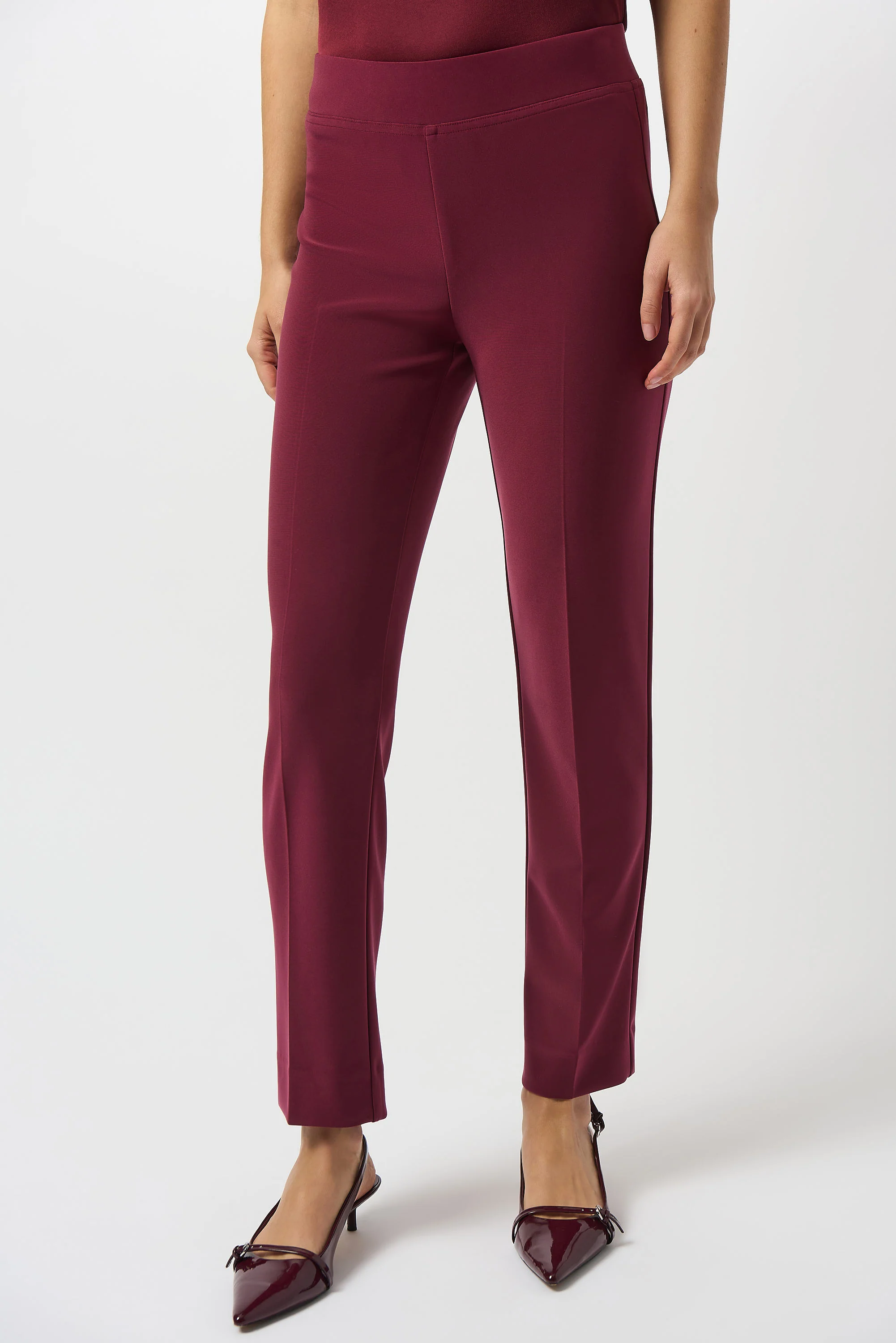 Joseph Ribkoff-143105F25-3799-Pant- Merlot - Image 2
