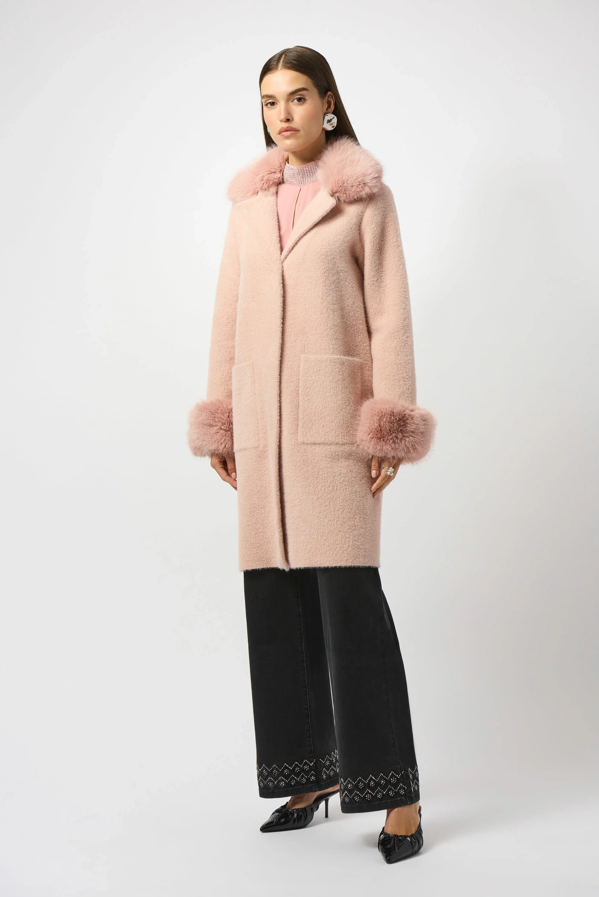 Joseph Ribkoff-243923F25-4433-Coat-Rose - Image 3