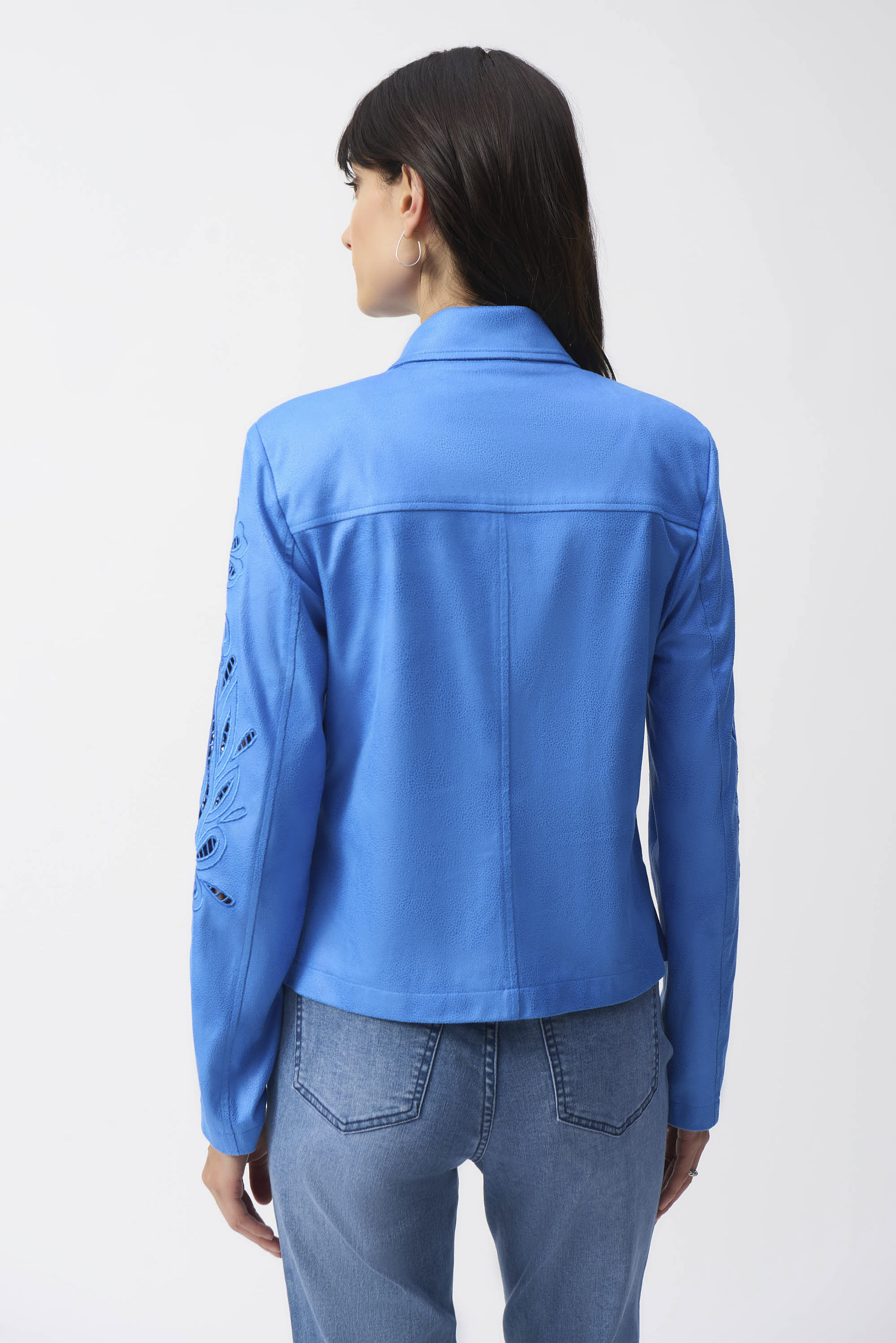 Joseph Ribkoff-251936-4360-Jacket-Coastal Blue - Image 3