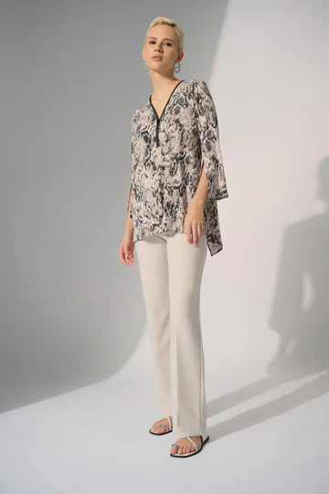 Joseph Ribkoff-252242-1109-Tunic-Beige/Multi - Image 2