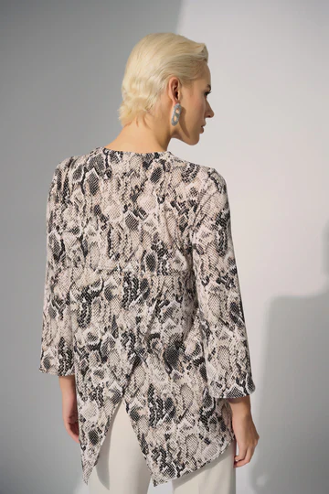 Joseph Ribkoff-252242-1109-Tunic-Beige/Multi - Image 4