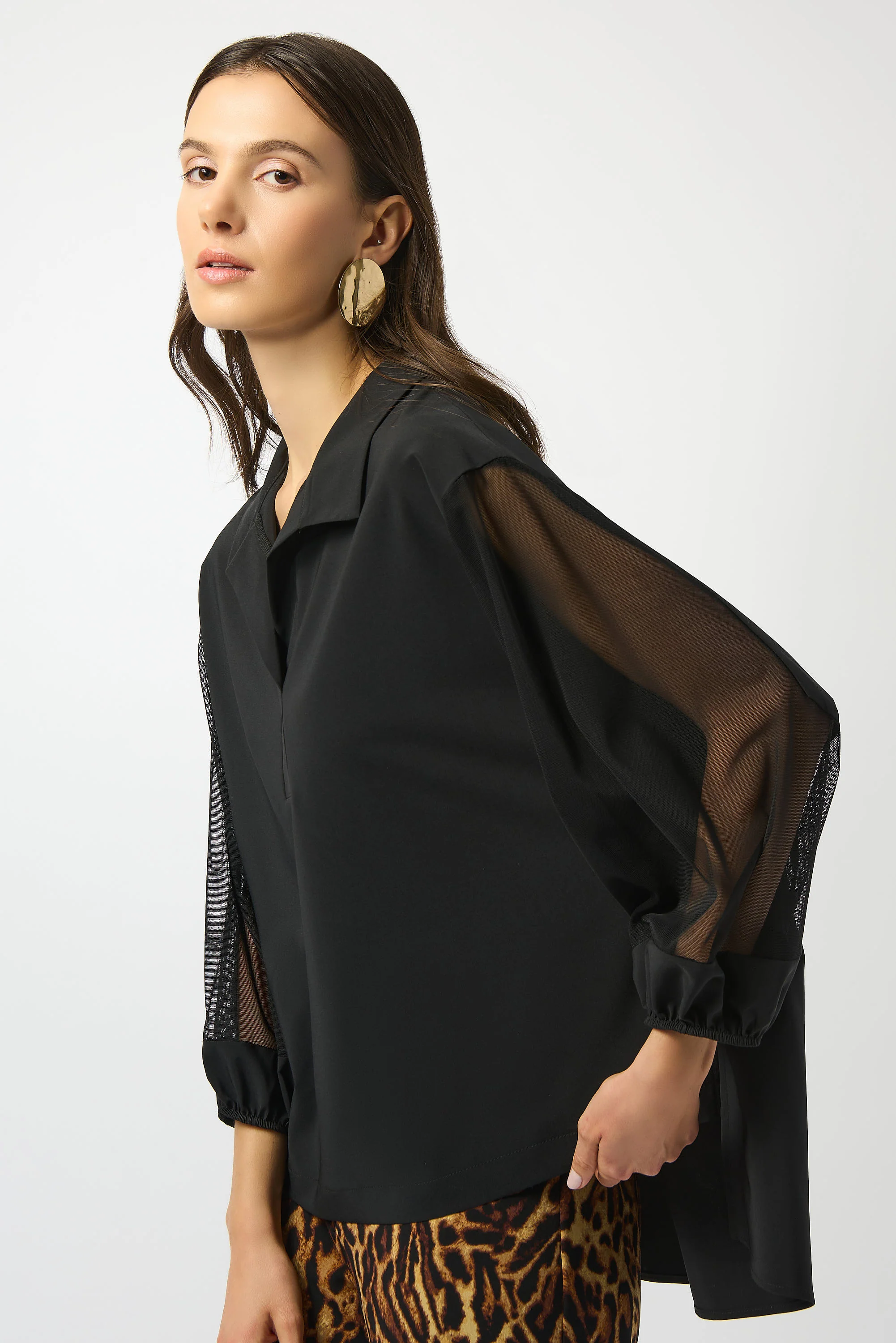 Joseph Ribkoff-253205-11-Top-Black - Image 2