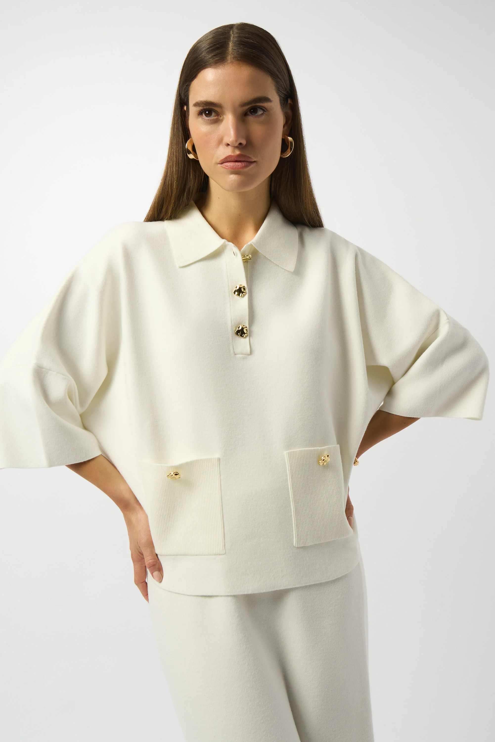 Joseph Ribkoff-253962-3984-Top-Winter White - Image 3