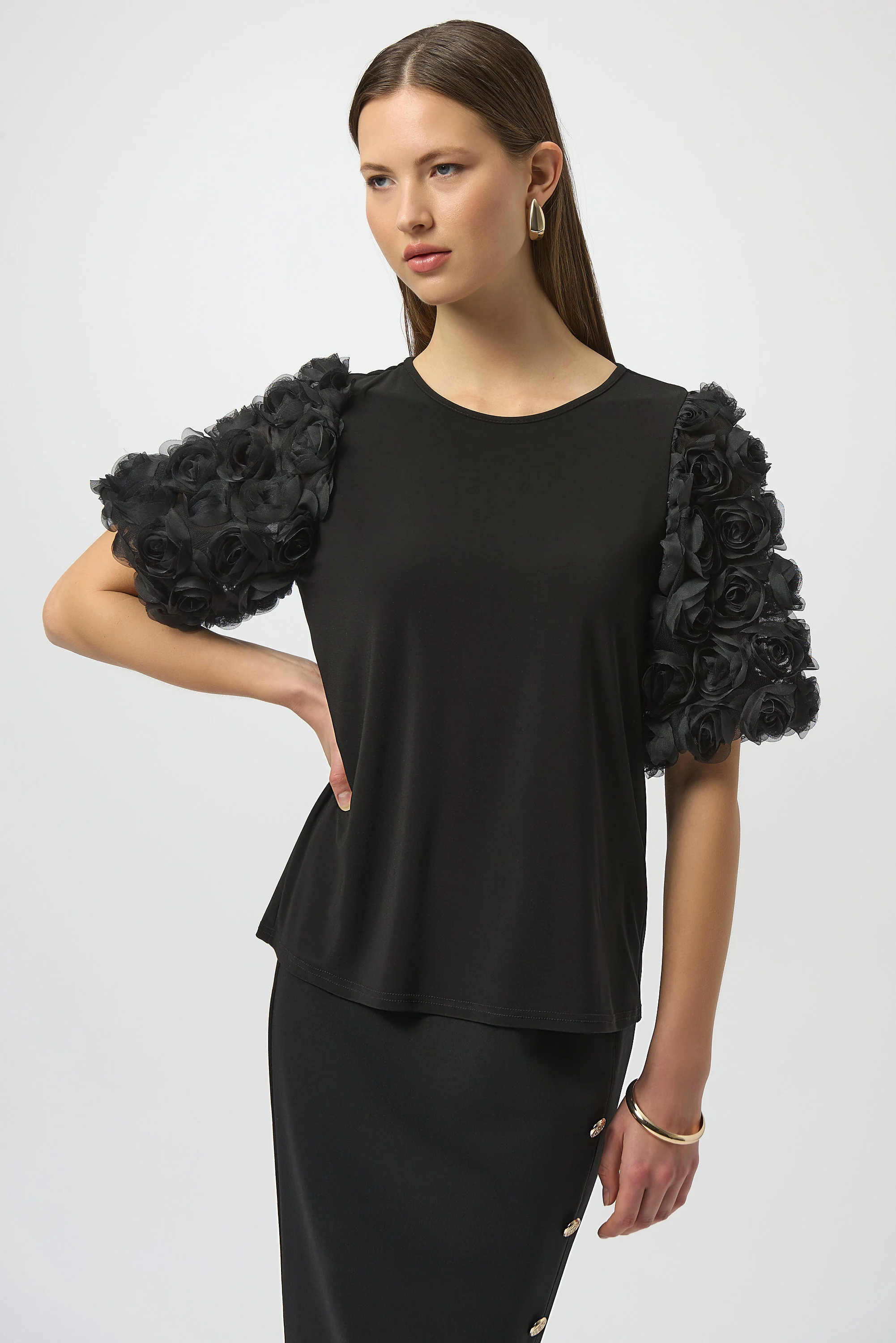Joseph Ribkoff-254064-11-Top-Black - Image 2