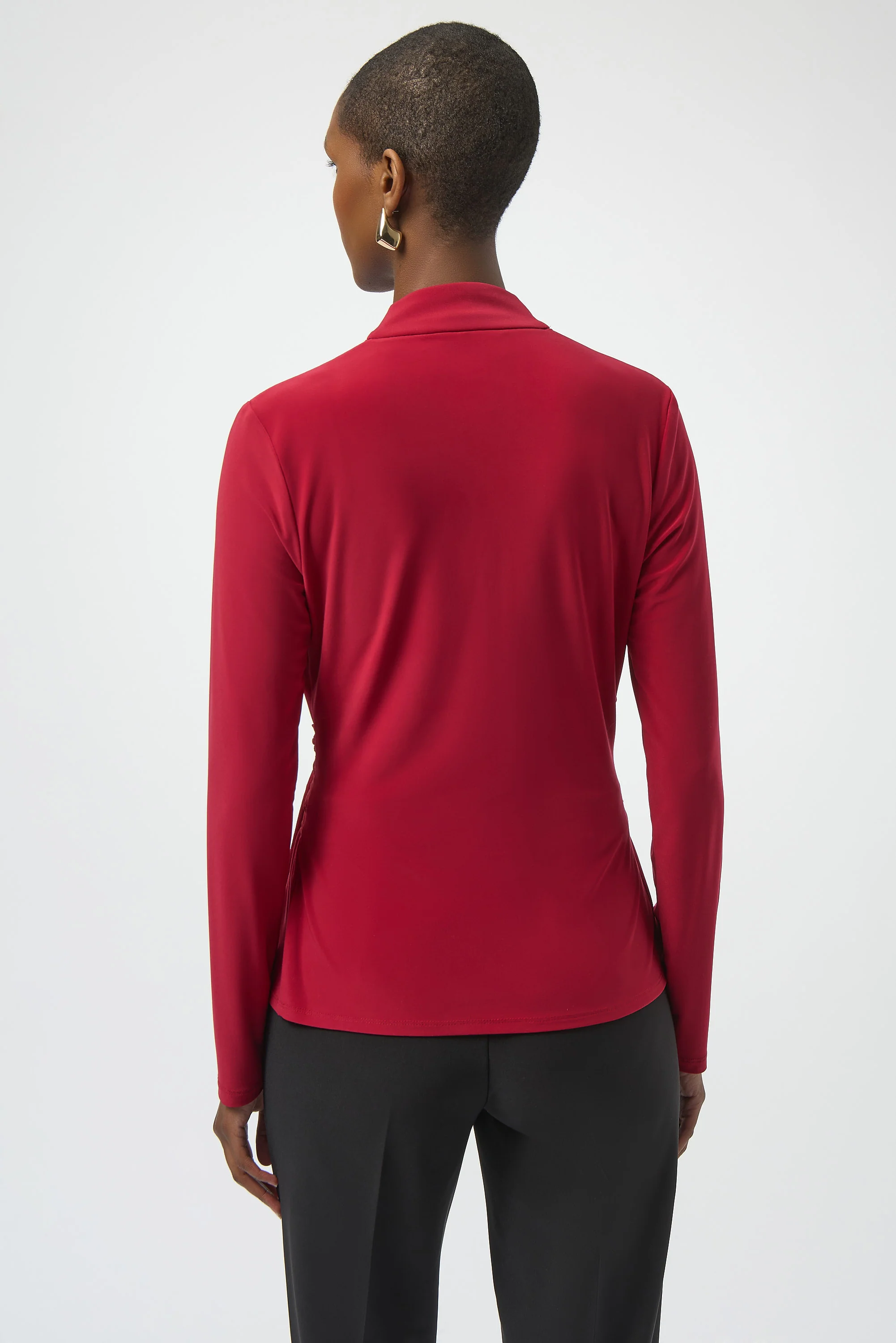 Joseph Ribkoff-254117-4435-Top-Deep Cherry - Image 4