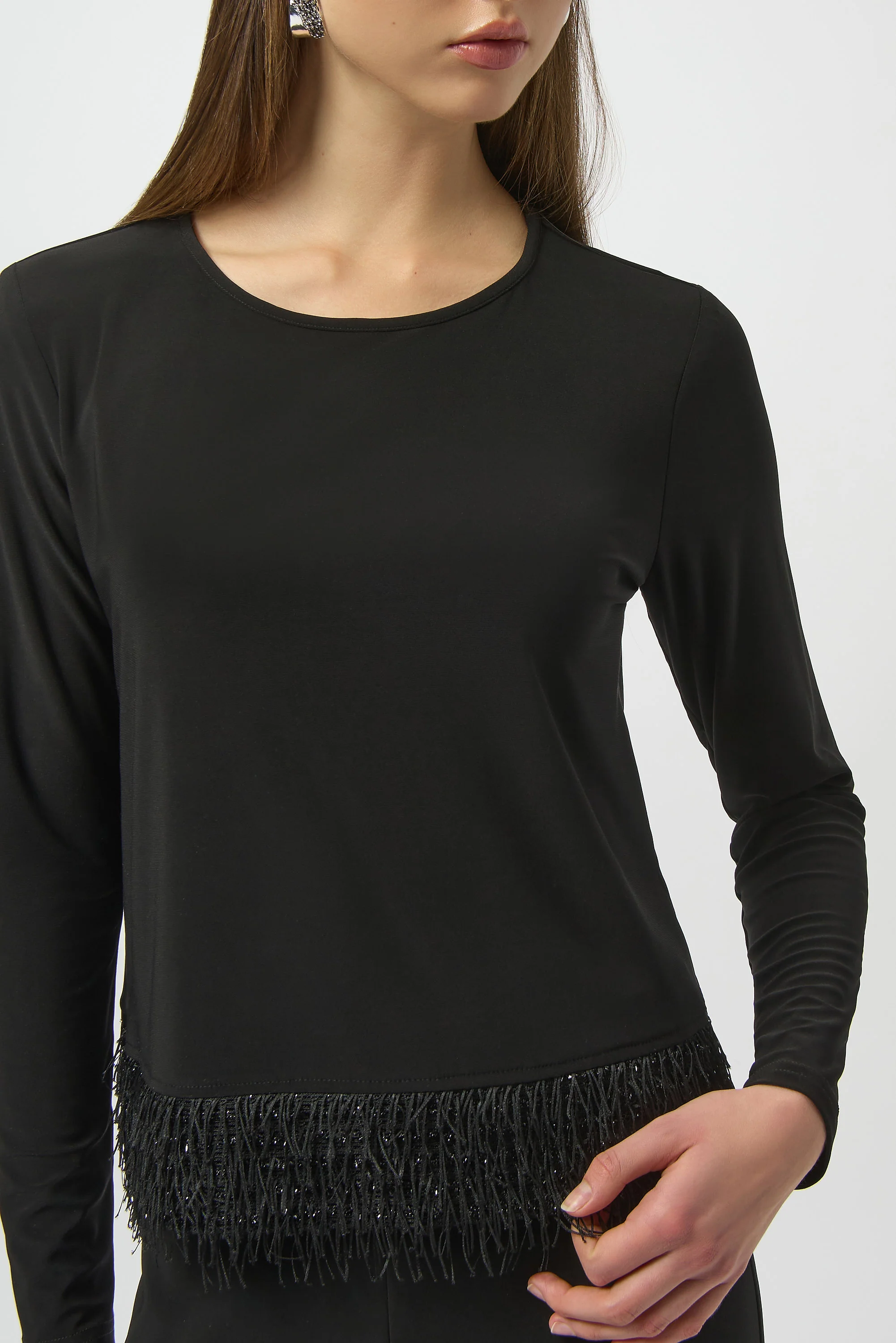 Joseph Ribkoff-254148-11-Top-Black - Image 2
