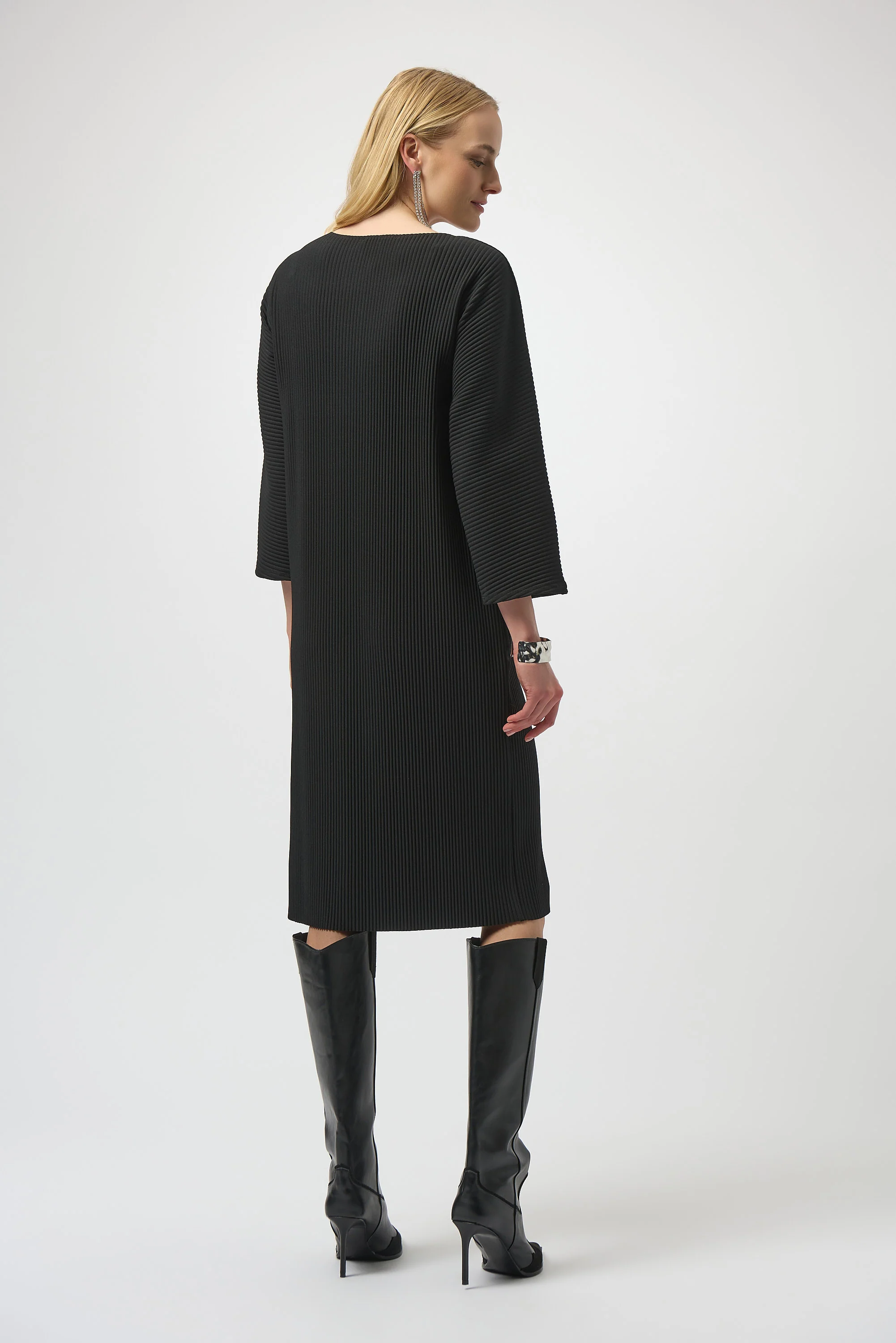 Joseph Ribkoff-254214-11-Dress-Black - Image 4