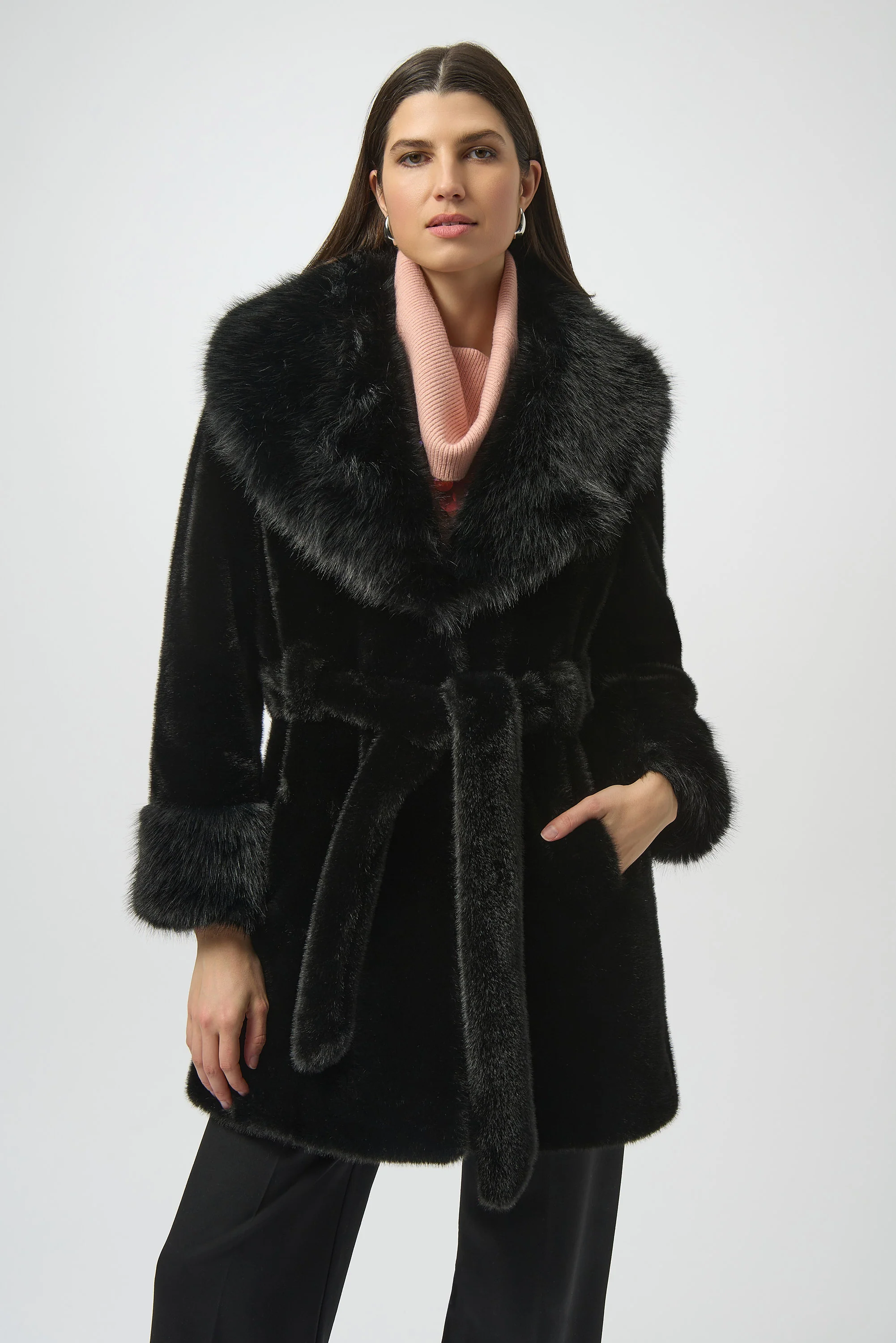 Joseph Ribkoff-254907-11-Coat-Black - Image 2