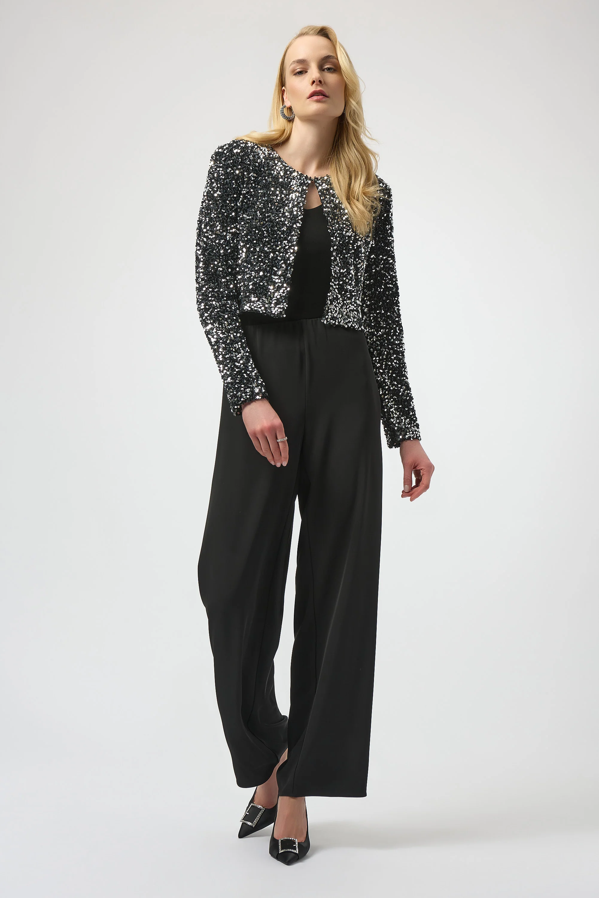 Joseph Ribkoff-254930-196-Cover Up-Black/Silver - Image 2