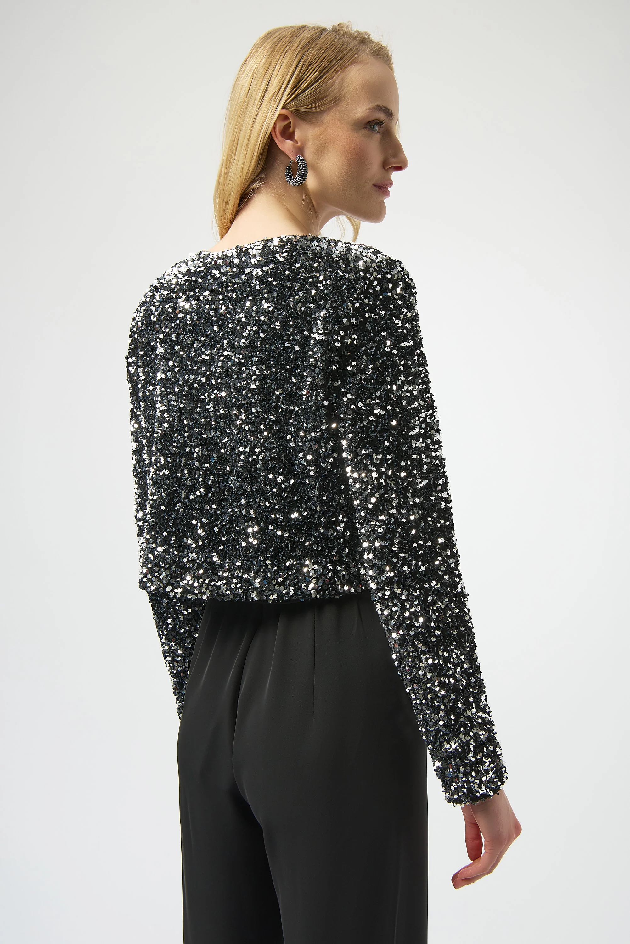 Joseph Ribkoff-254930-196-Cover Up-Black/Silver - Image 4