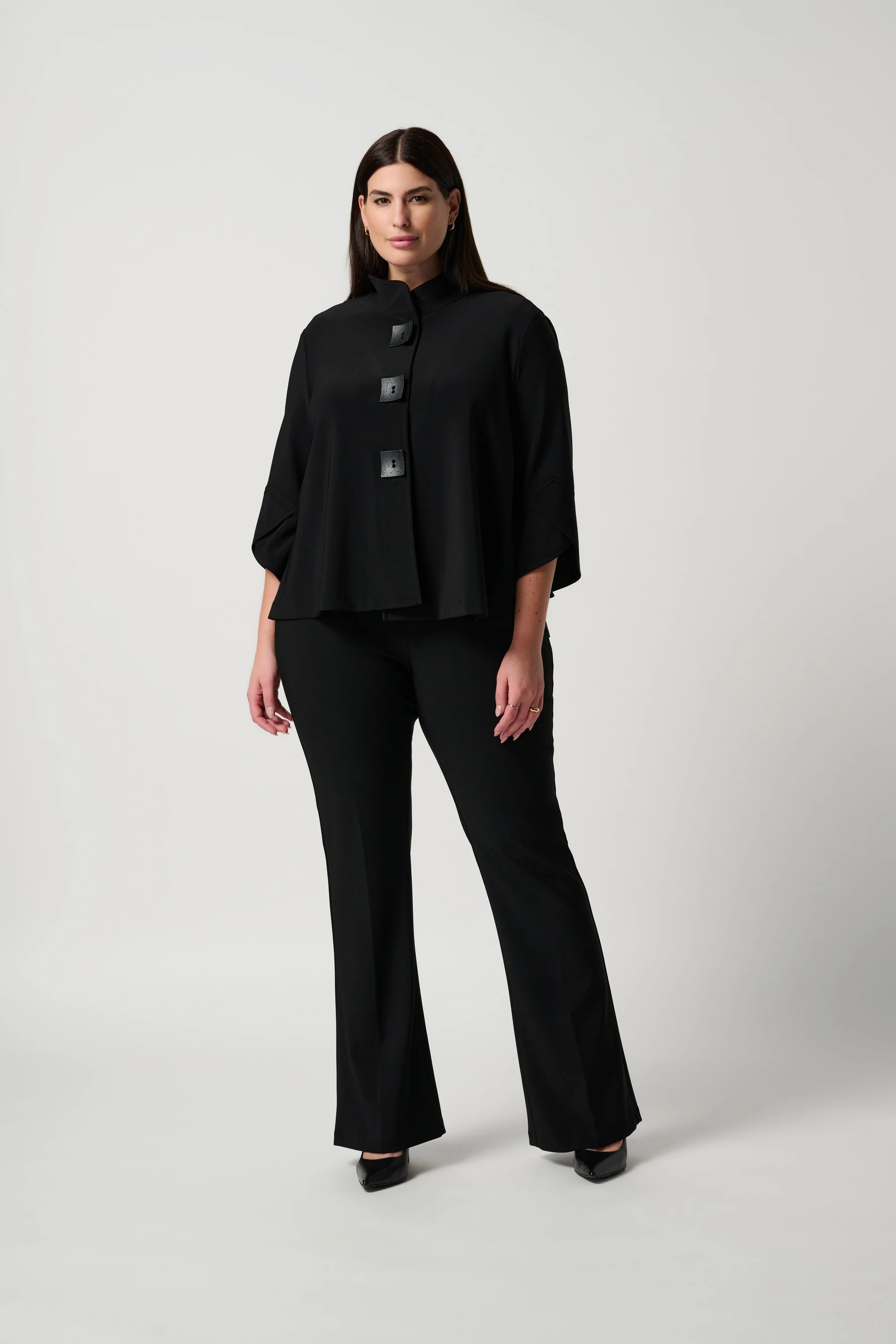 Joseph Ribkoff Classic Flared Pant 163099 - 11 - Black - Essential - Image 2