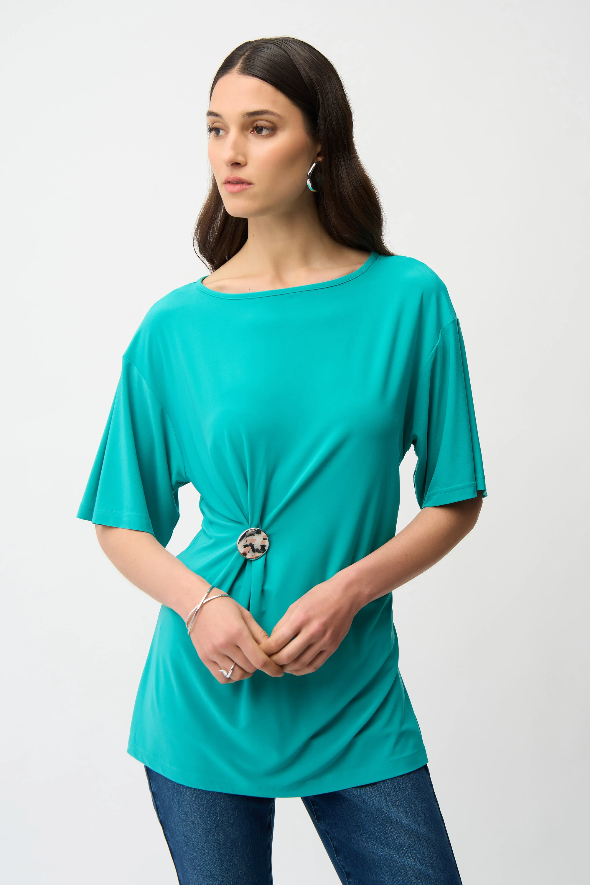 Joseph Ribkoff Oceanic Tunic Style 261029 - Spring 2026 Designer Top | Made in Canada