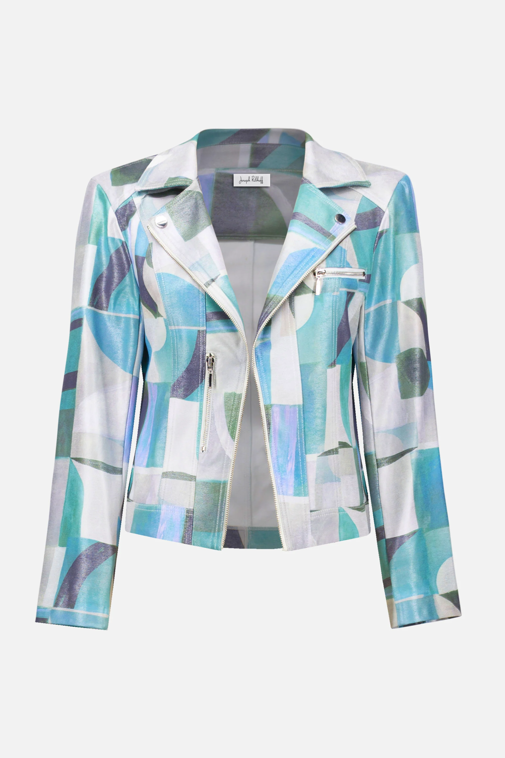 Joseph Ribkoff -261911-684-Jacket-Green/Multi - Image 3